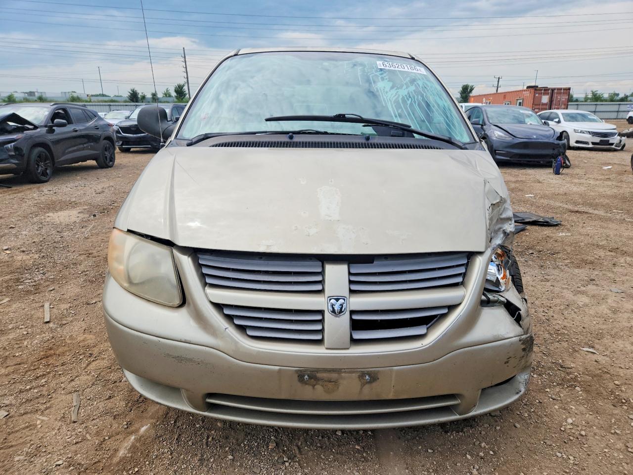 2007 Dodge Caravan Sxt Beige vin: 1D4GP45RX7B182705