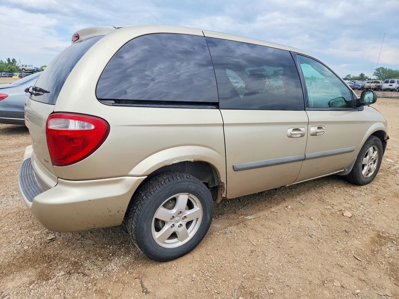 2007 Dodge Caravan Sxt Beige vin: 1D4GP45RX7B182705