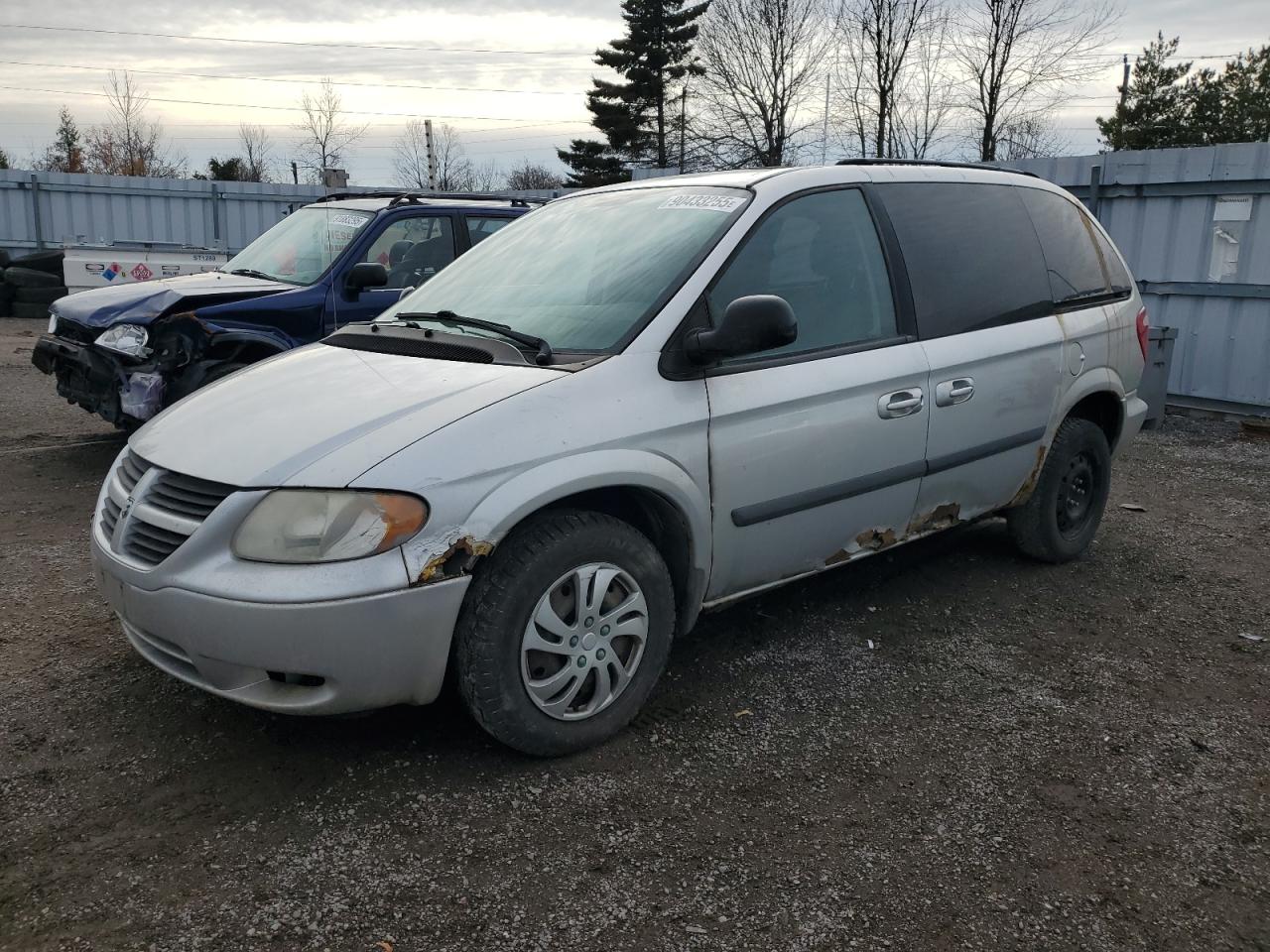 2007 Dodge Caravan Sxt Silver vin: 1D4GP45RX7B215699
