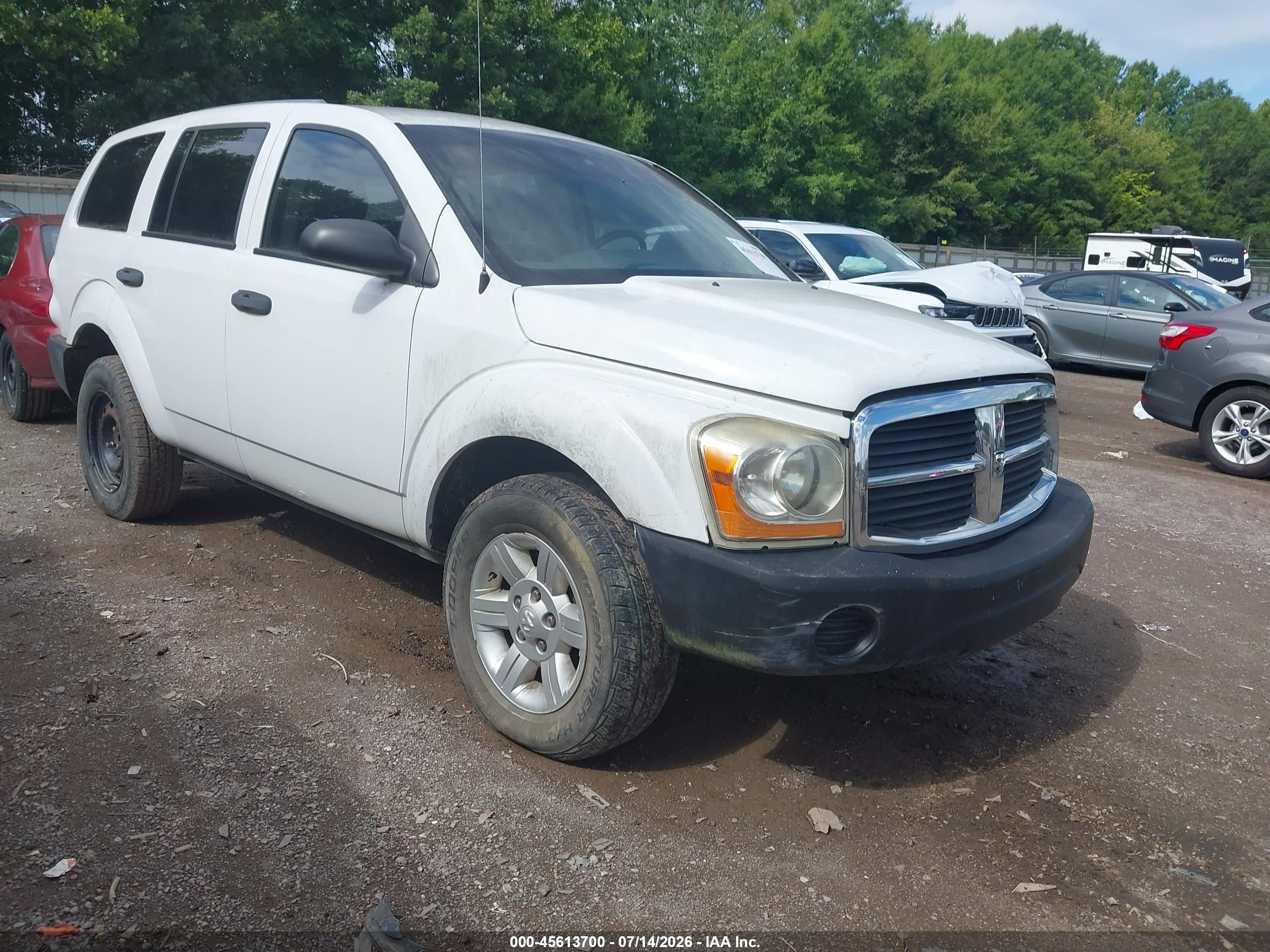 2004 Dodge Durango St White vin: 1D4HB38N44F146891