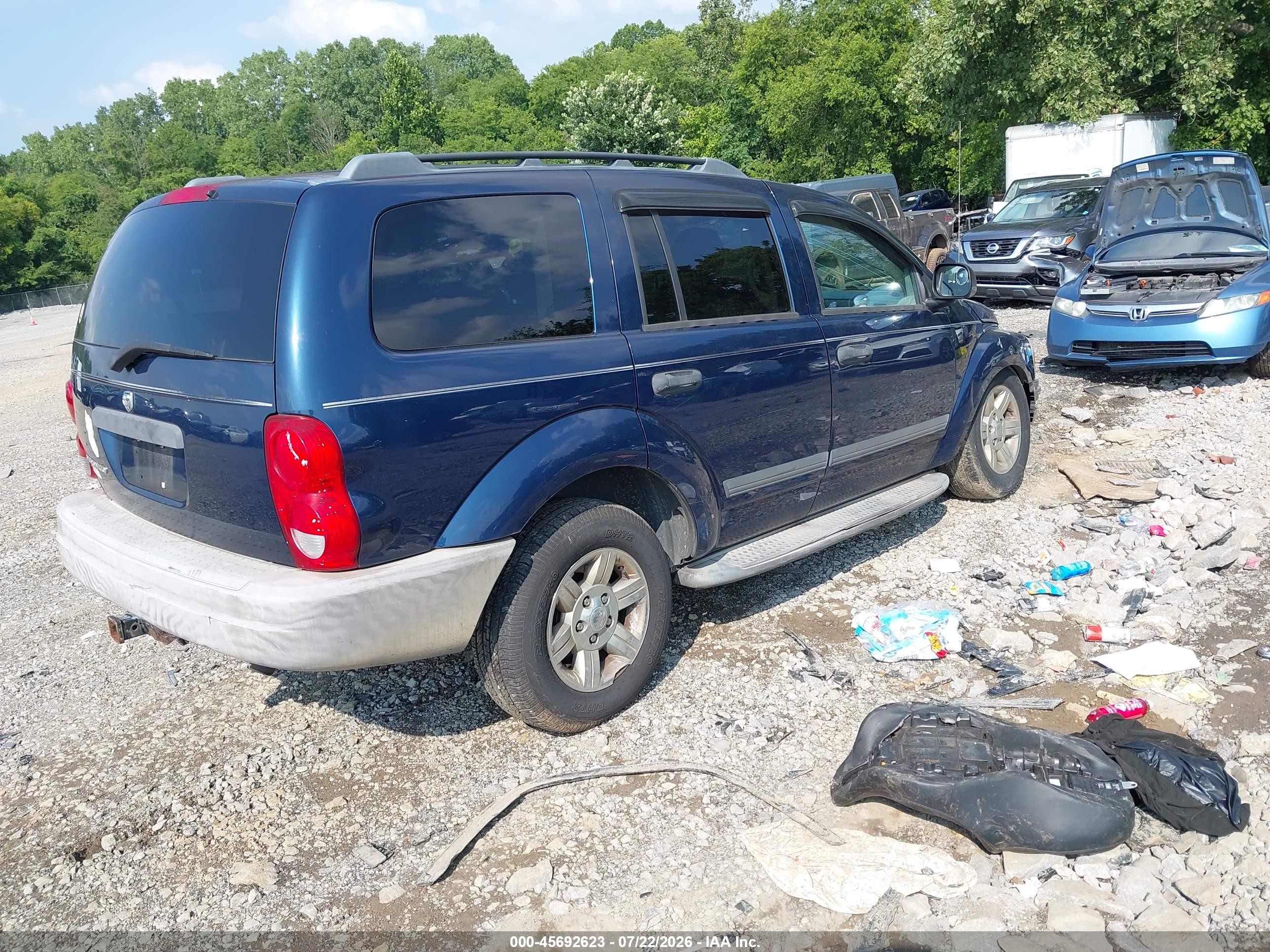 2005 Dodge Durango St Blue vin: 1D4HB38N55F623104