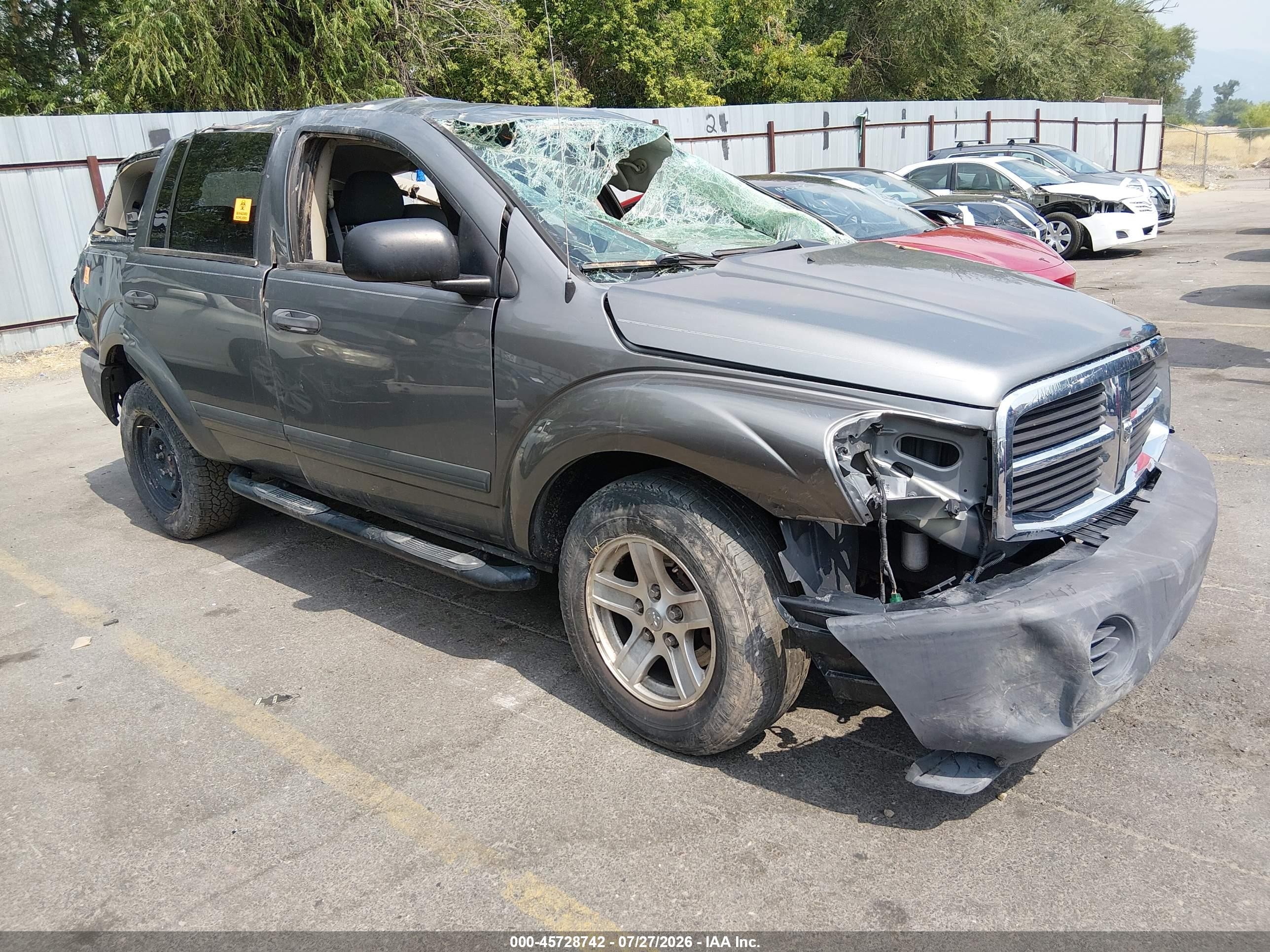 2006 Dodge Durango Sxt Gray vin: 1D4HB38N76F137413