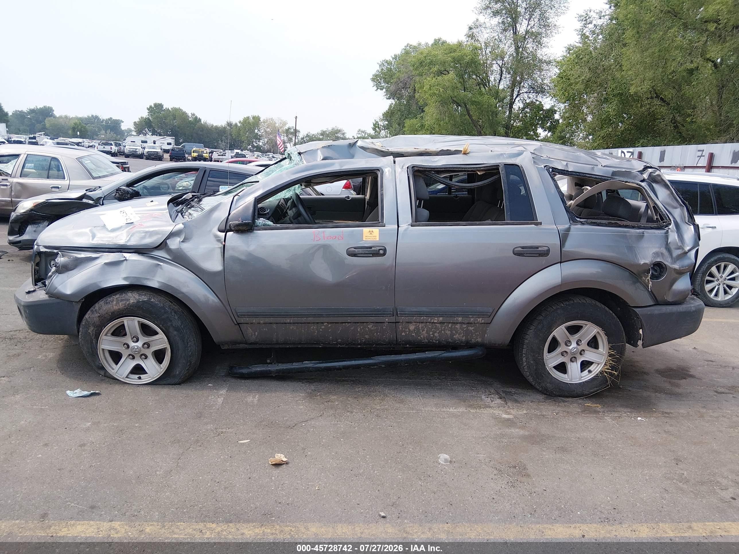 2006 Dodge Durango Sxt Gray vin: 1D4HB38N76F137413