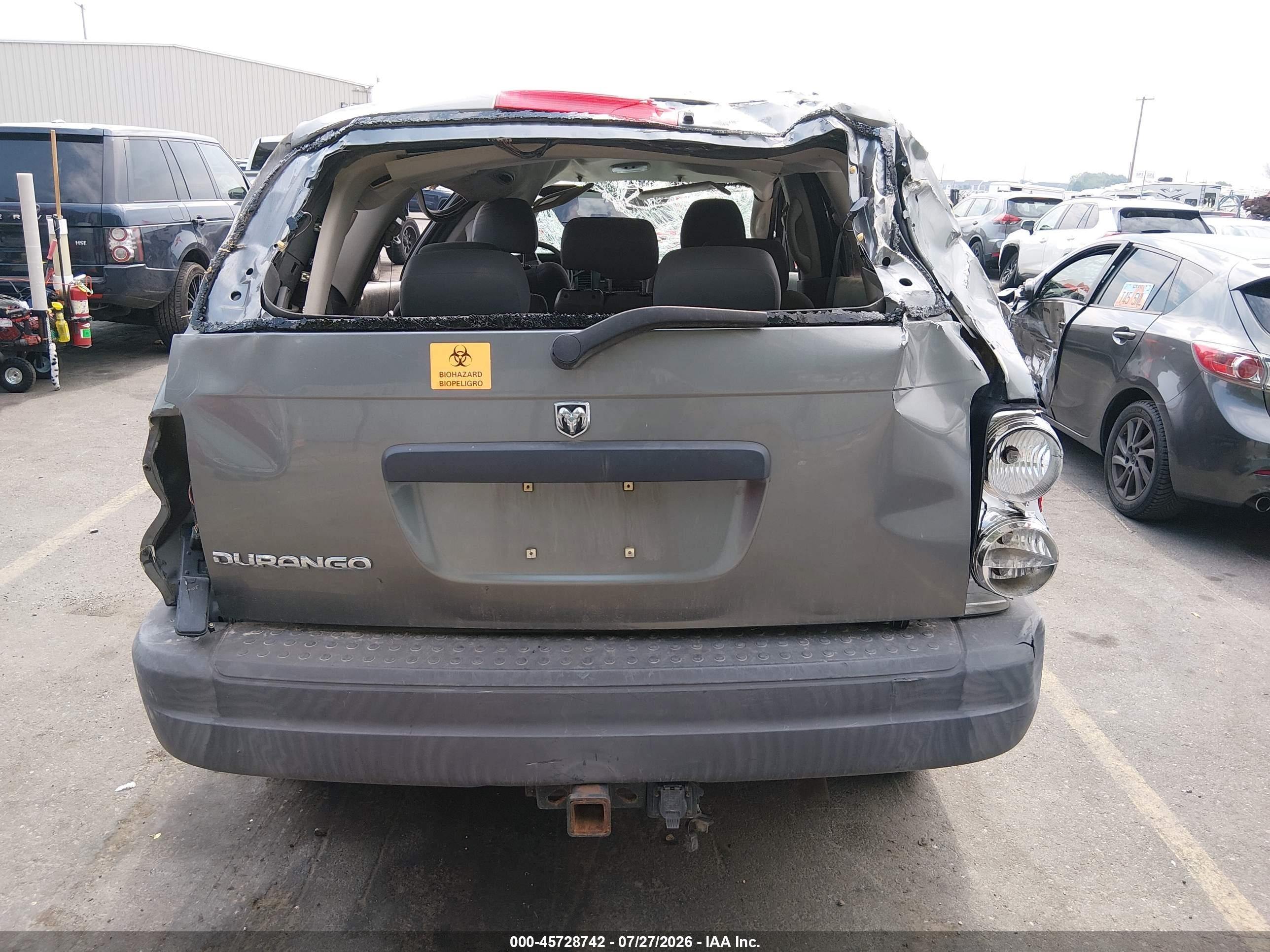 2006 Dodge Durango Sxt Gray vin: 1D4HB38N76F137413
