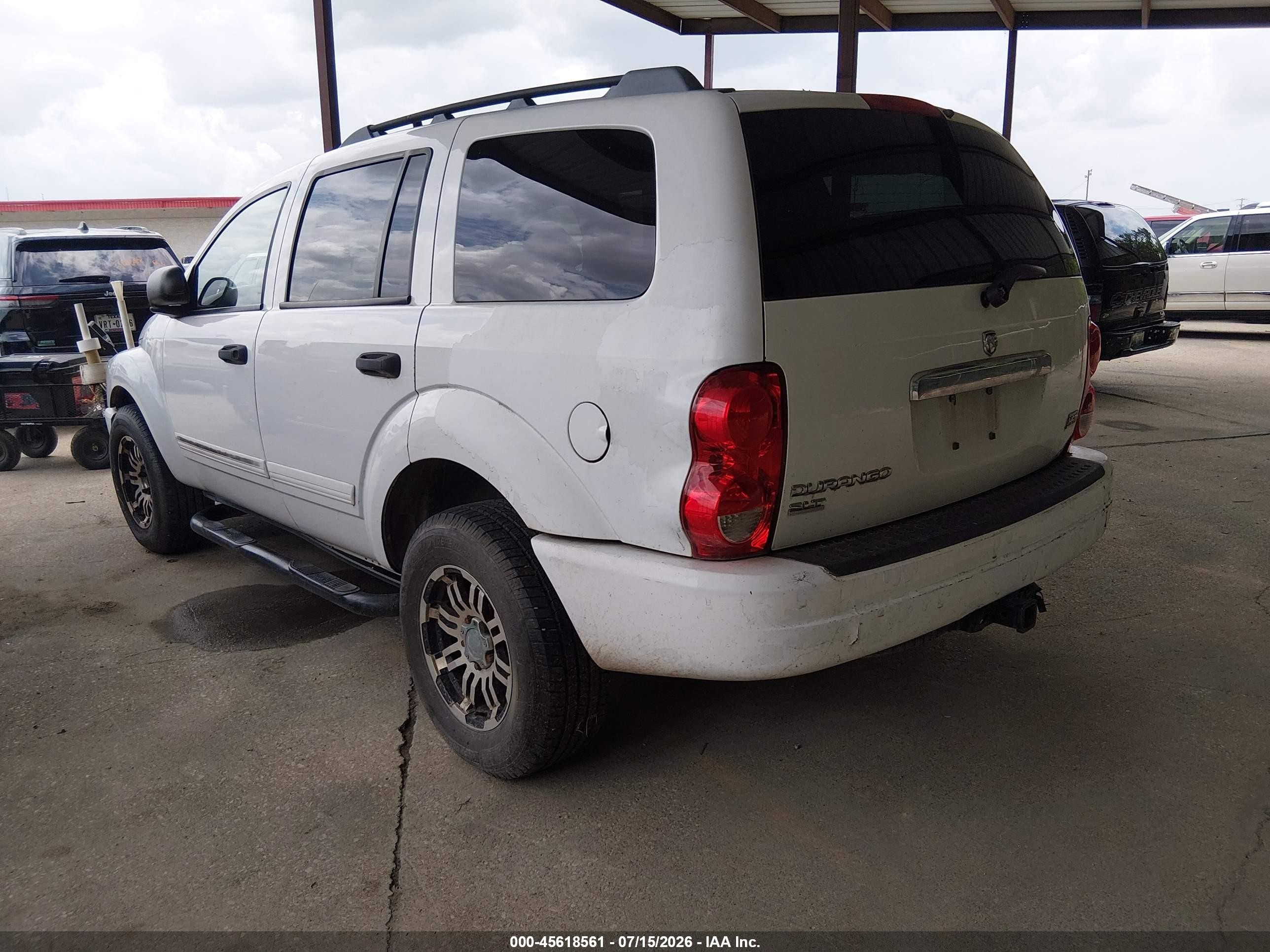 2004 Dodge Durango Slt White vin: 1D4HB48D14F208468