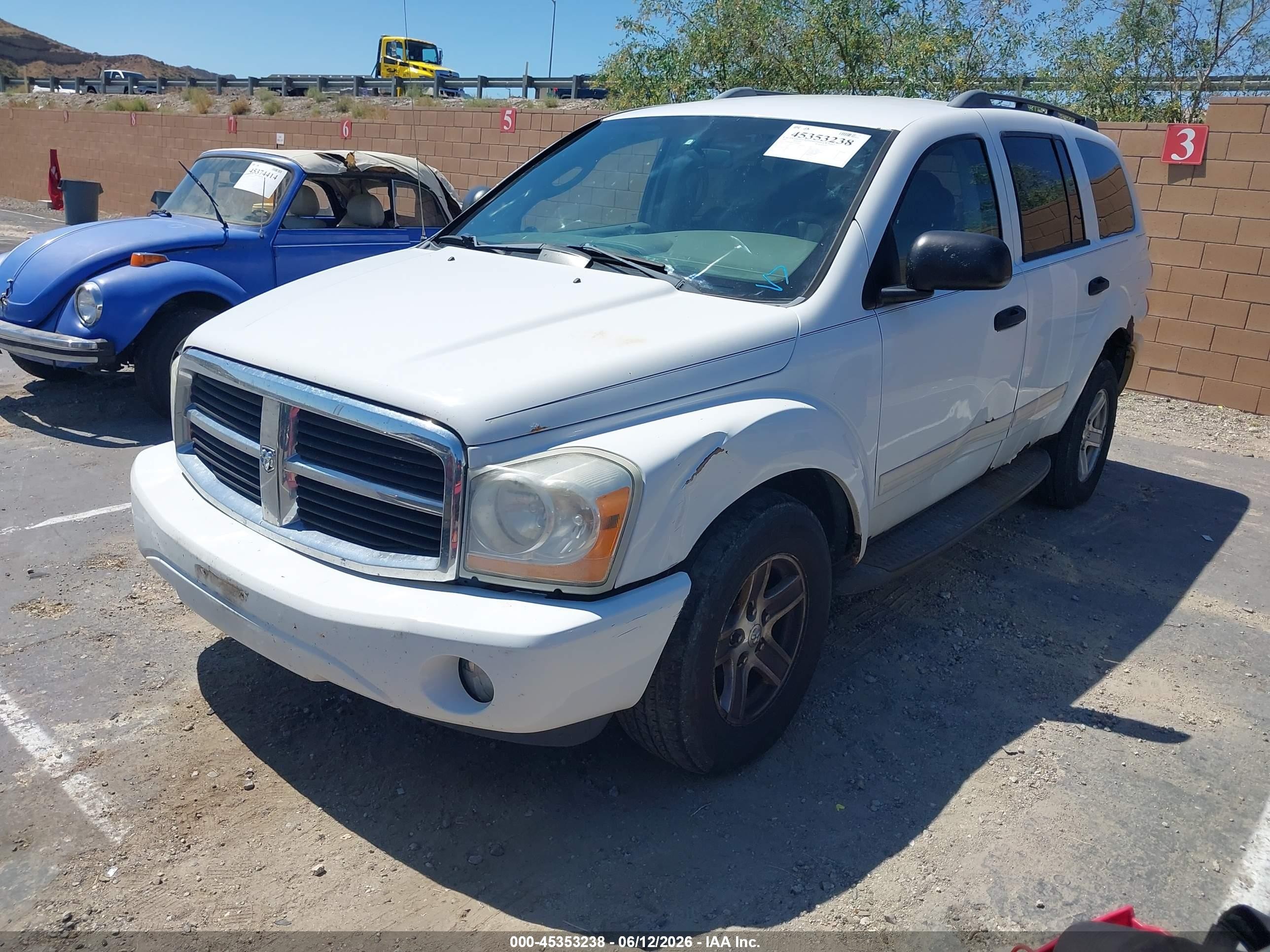 2005 Dodge Durango Slt White vin: 1D4HB48D55F569865