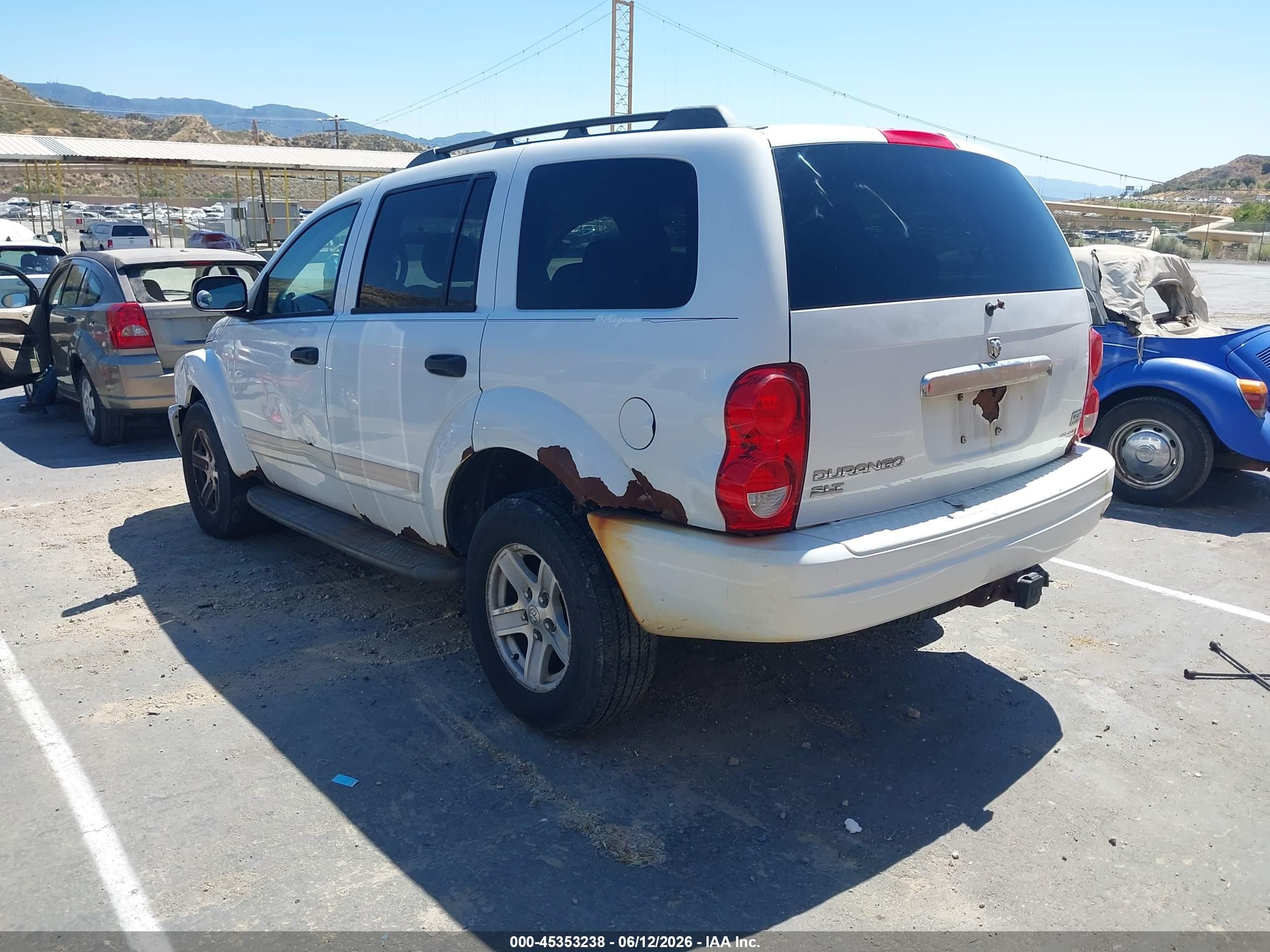 2005 Dodge Durango Slt White vin: 1D4HB48D55F569865