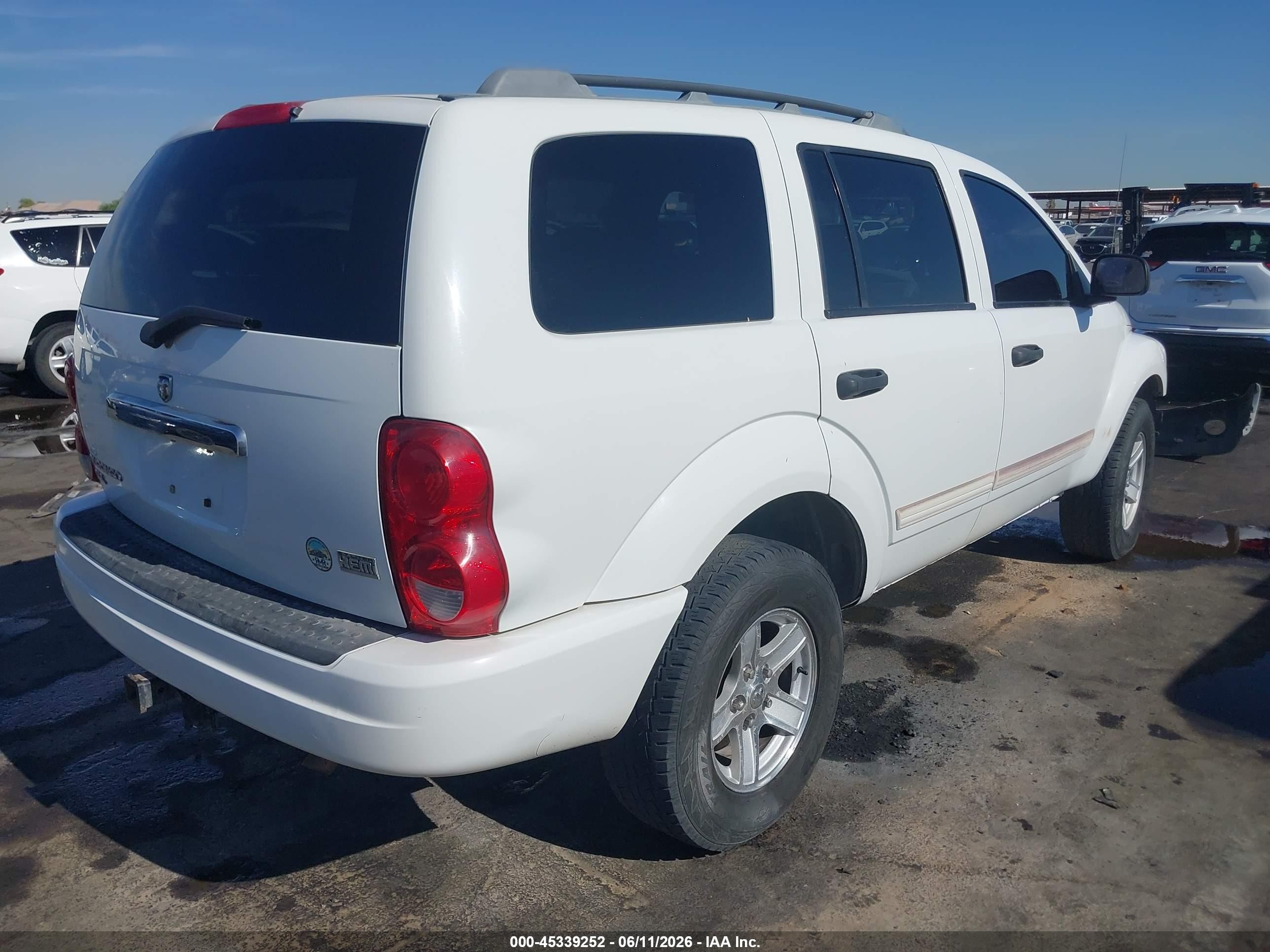 2004 Dodge Durango Slt White vin: 1D4HB48D74F133372