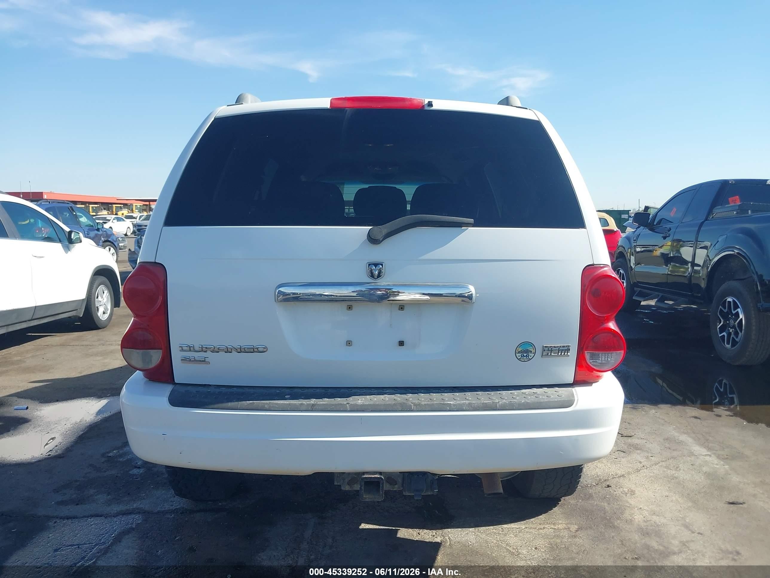 2004 Dodge Durango Slt White vin: 1D4HB48D74F133372