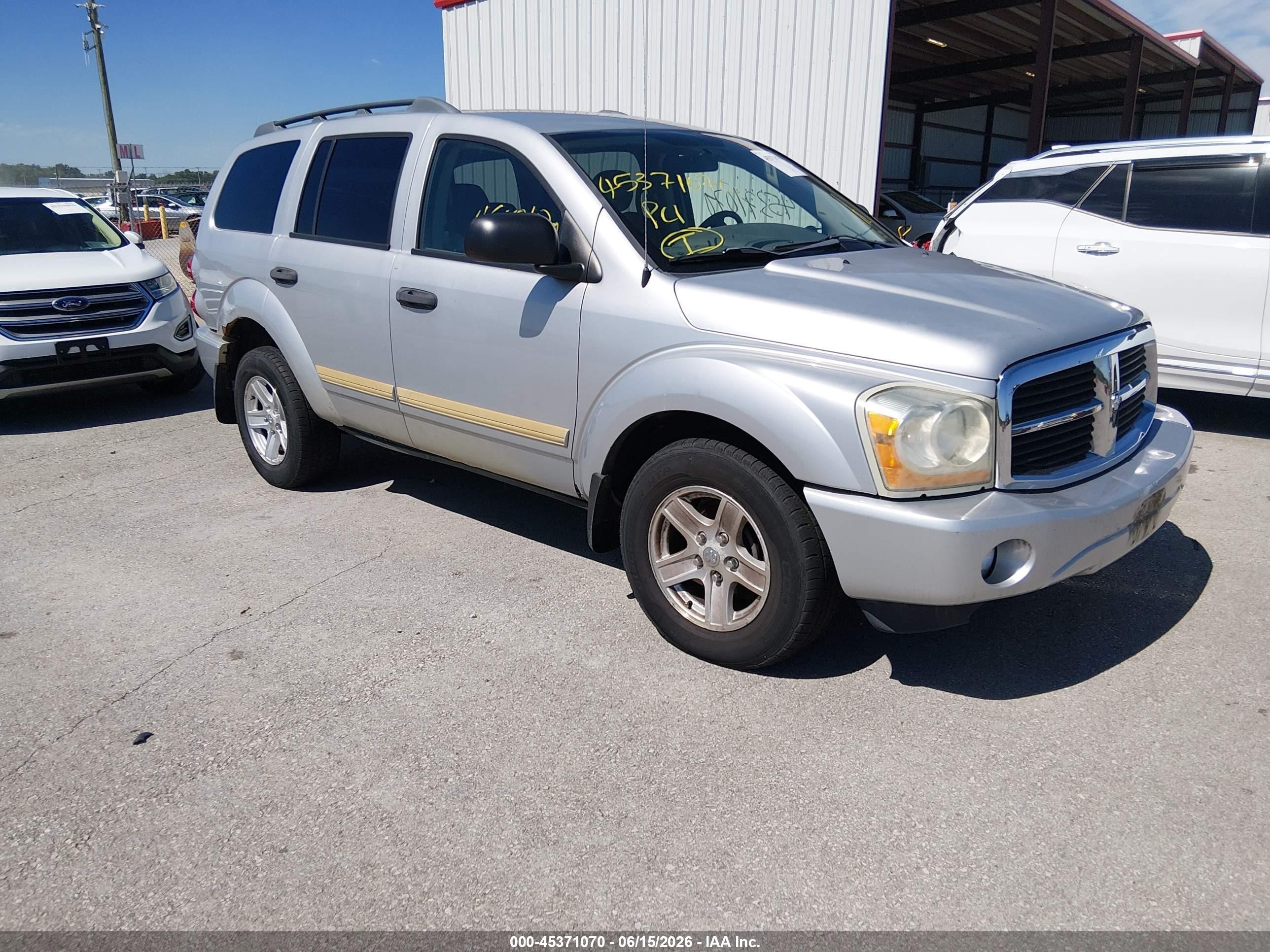 2005 Dodge Durango Slt Silver vin: 1D4HB48D75F513667
