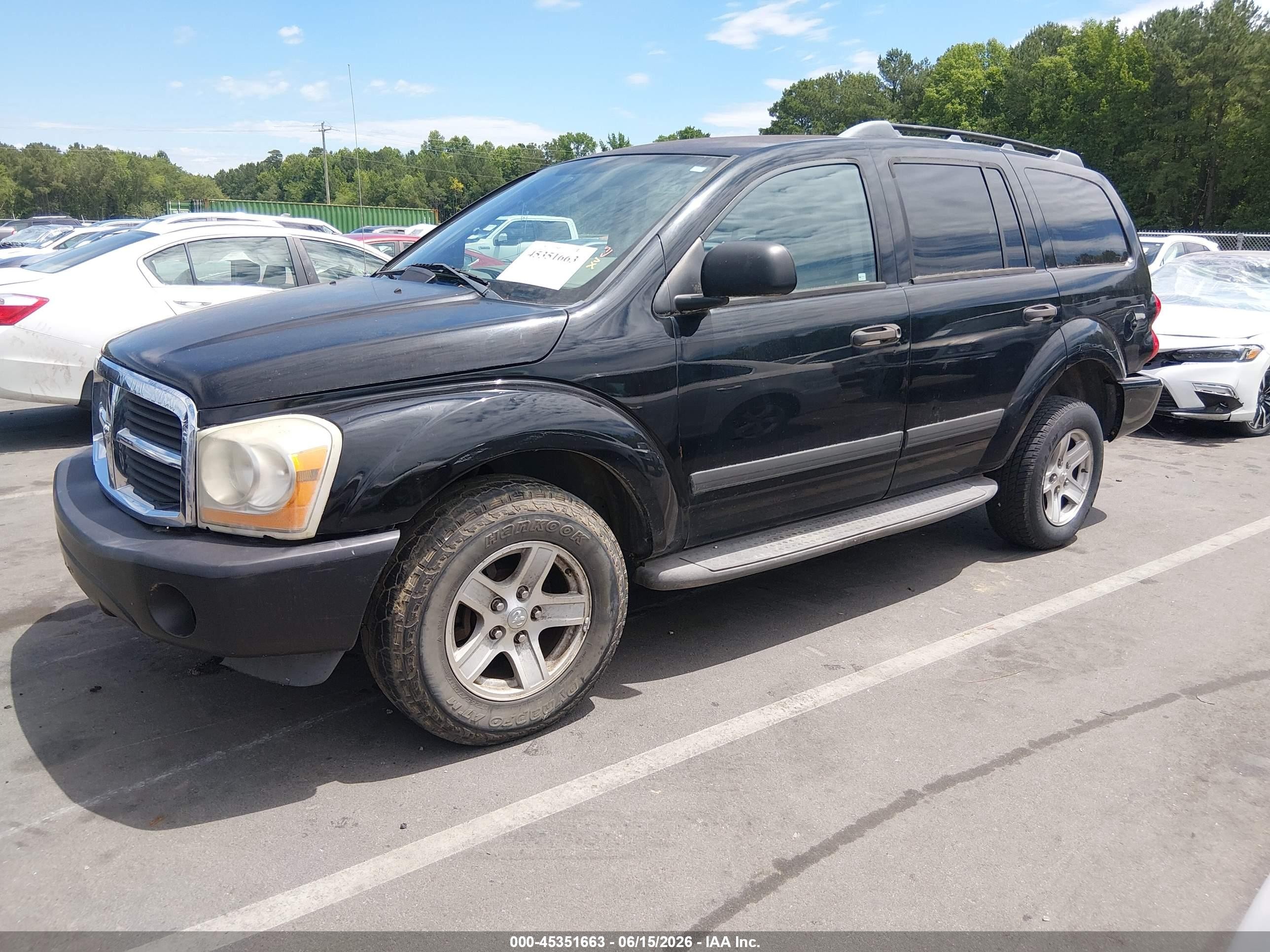 2006 Dodge Durango Slt Black vin: 1D4HB48N16F125683