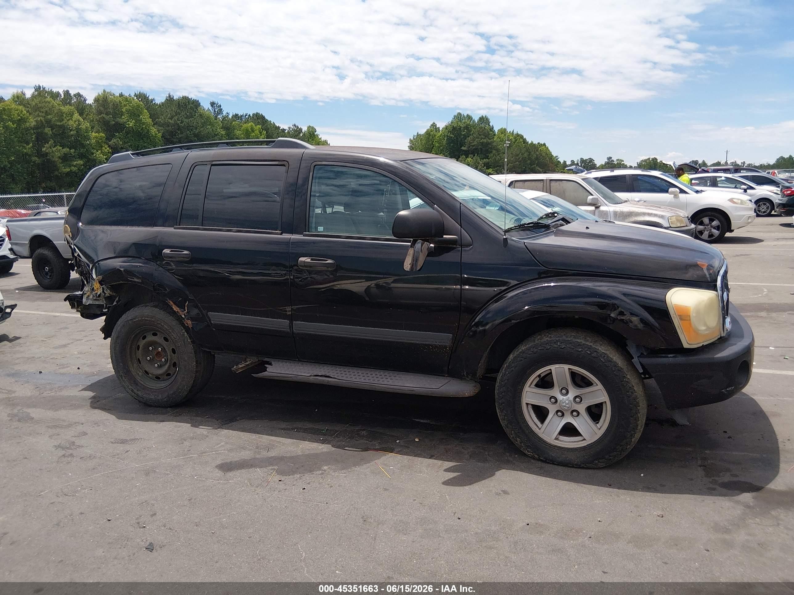 2006 Dodge Durango Slt Black vin: 1D4HB48N16F125683