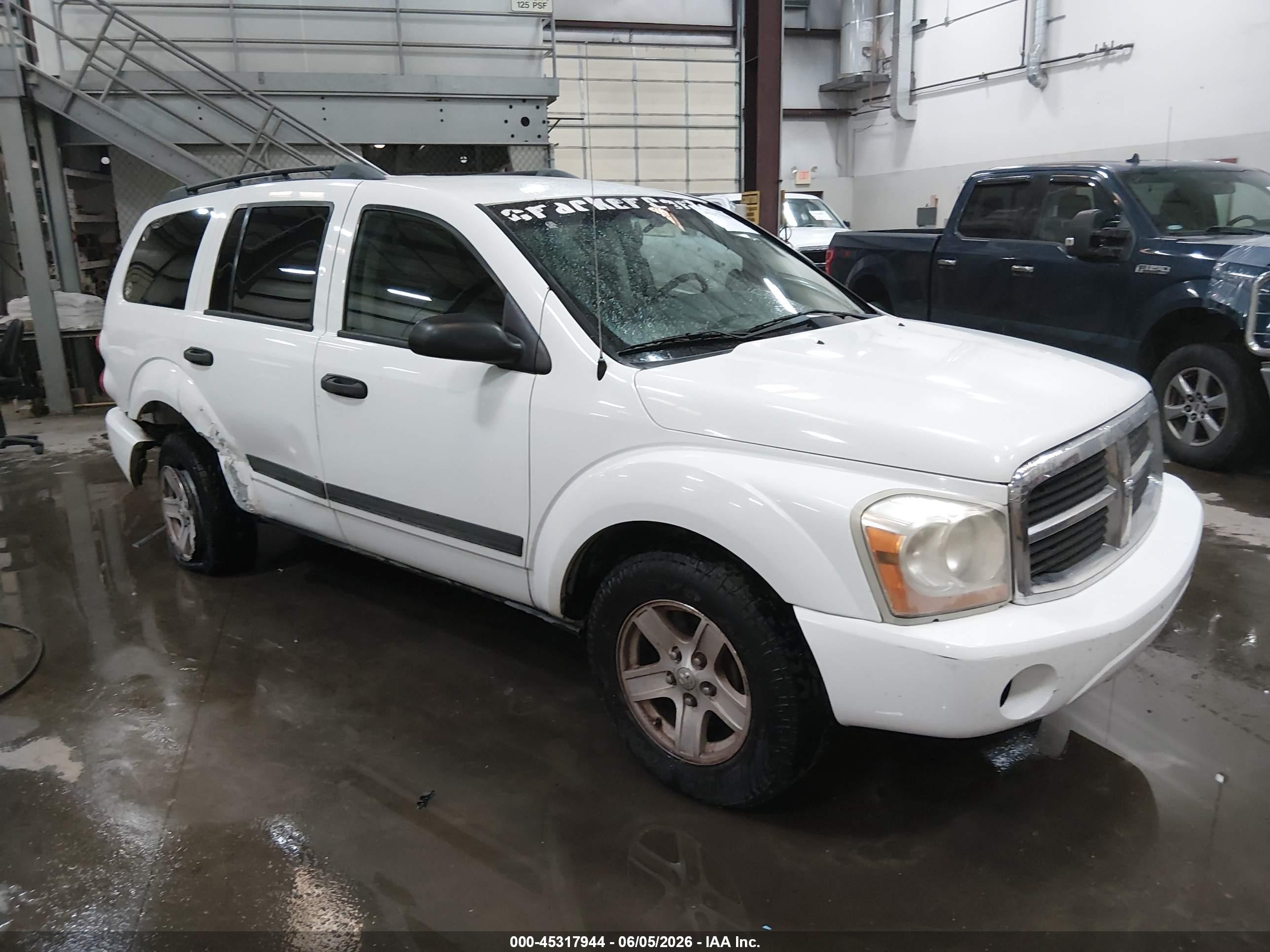 2006 Dodge Durango Slt White vin: 1D4HB48N36F136507
