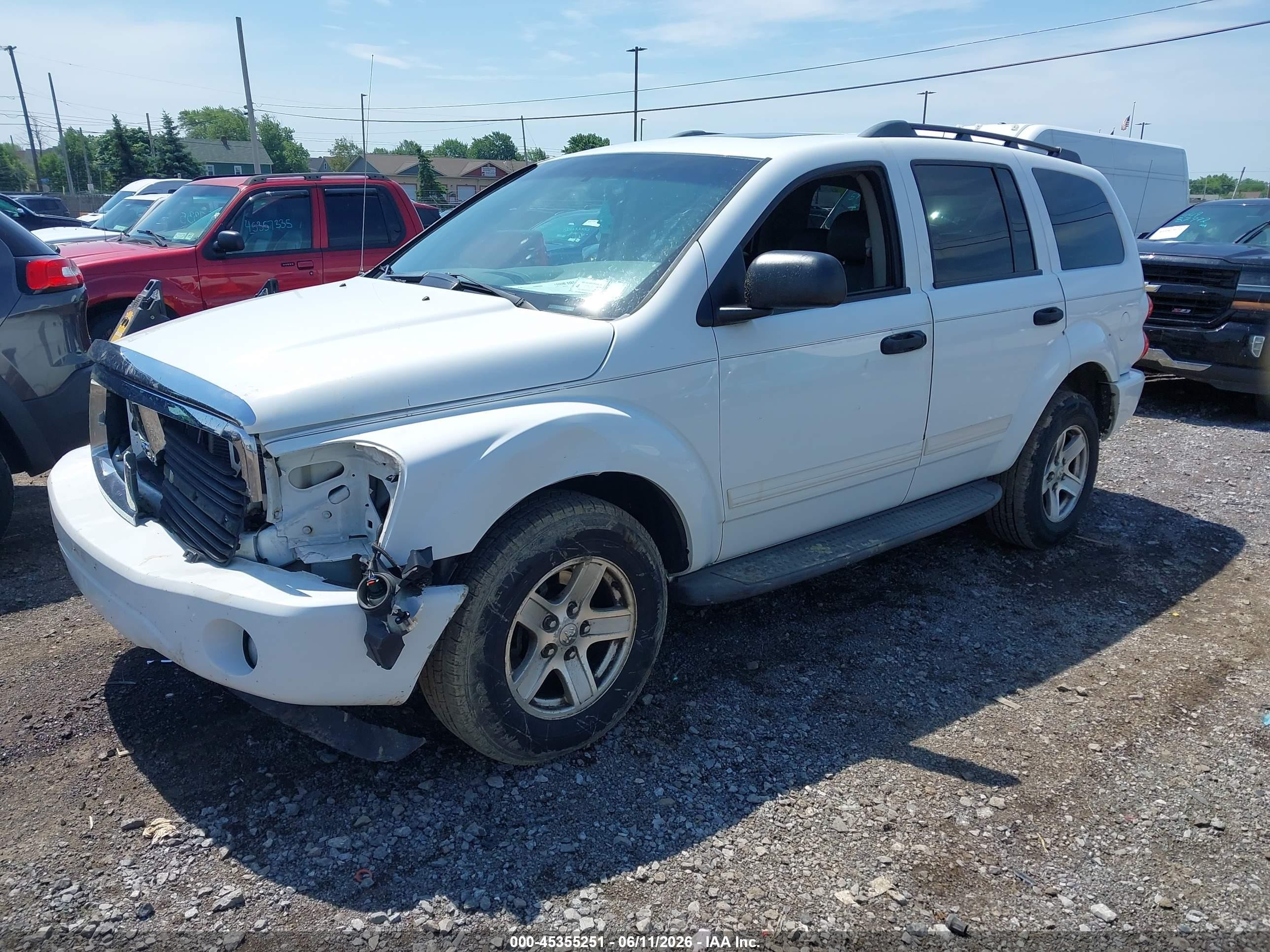 2004 Dodge Durango Slt White vin: 1D4HB48N84F126858