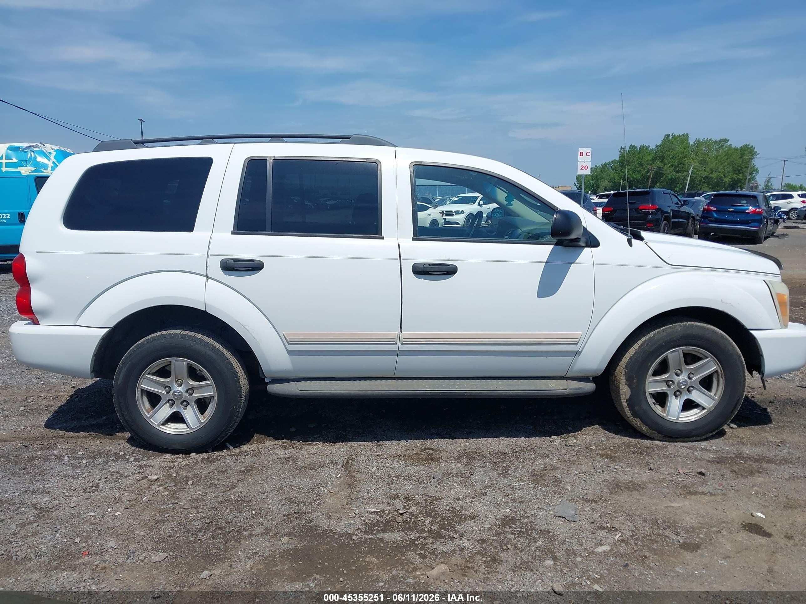 2004 Dodge Durango Slt White vin: 1D4HB48N84F126858