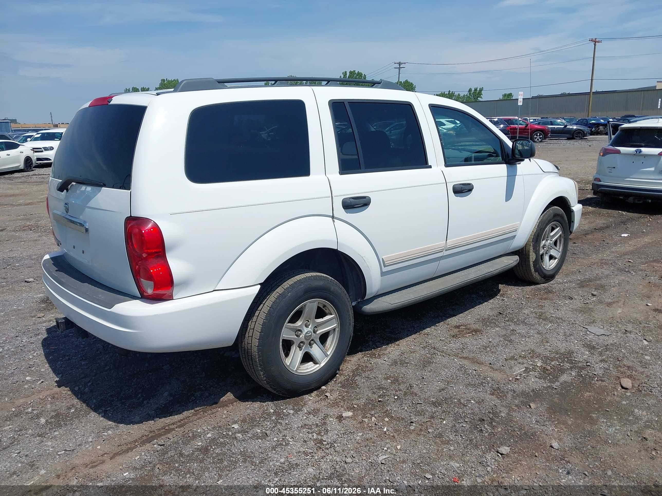 2004 Dodge Durango Slt White vin: 1D4HB48N84F126858