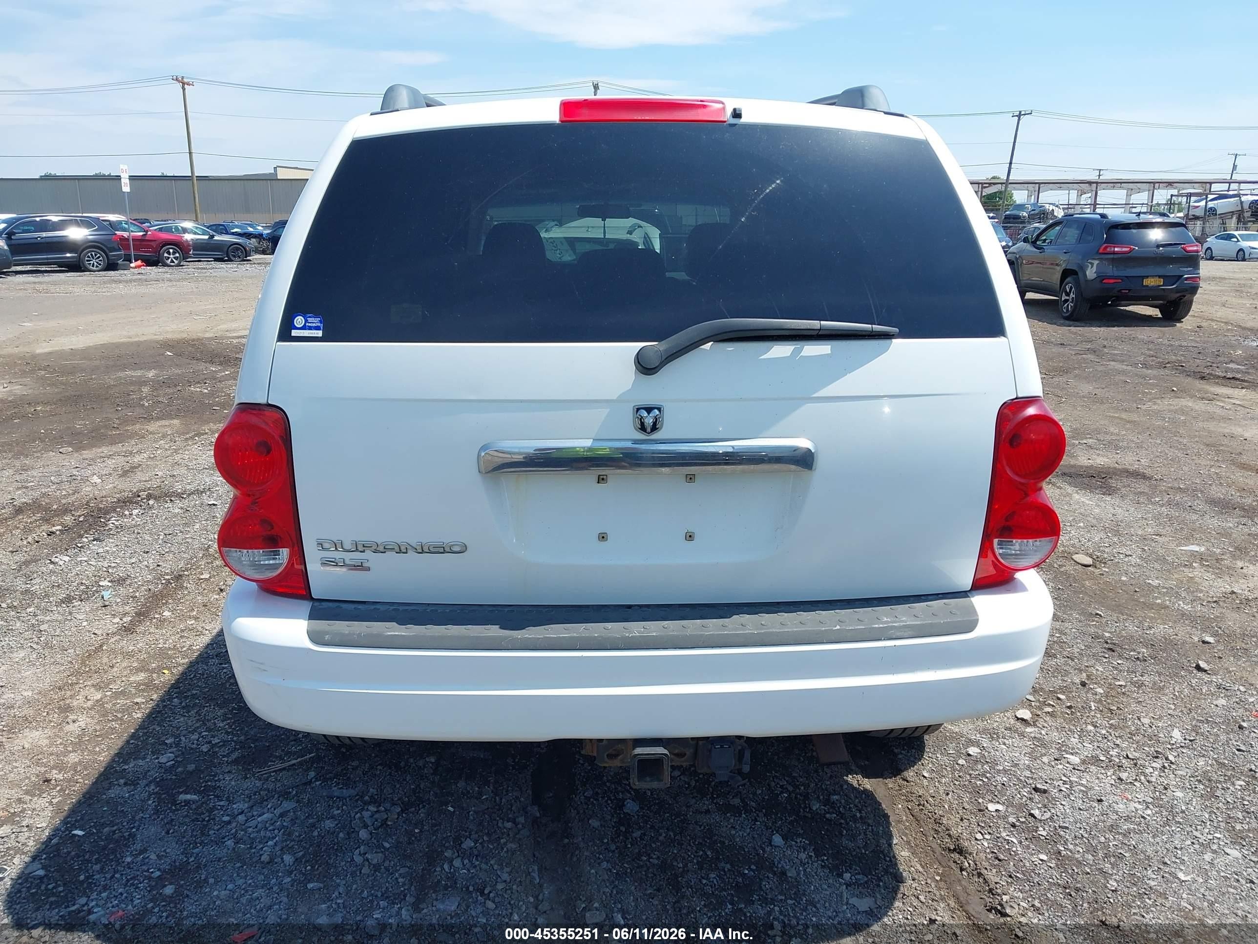 2004 Dodge Durango Slt White vin: 1D4HB48N84F126858