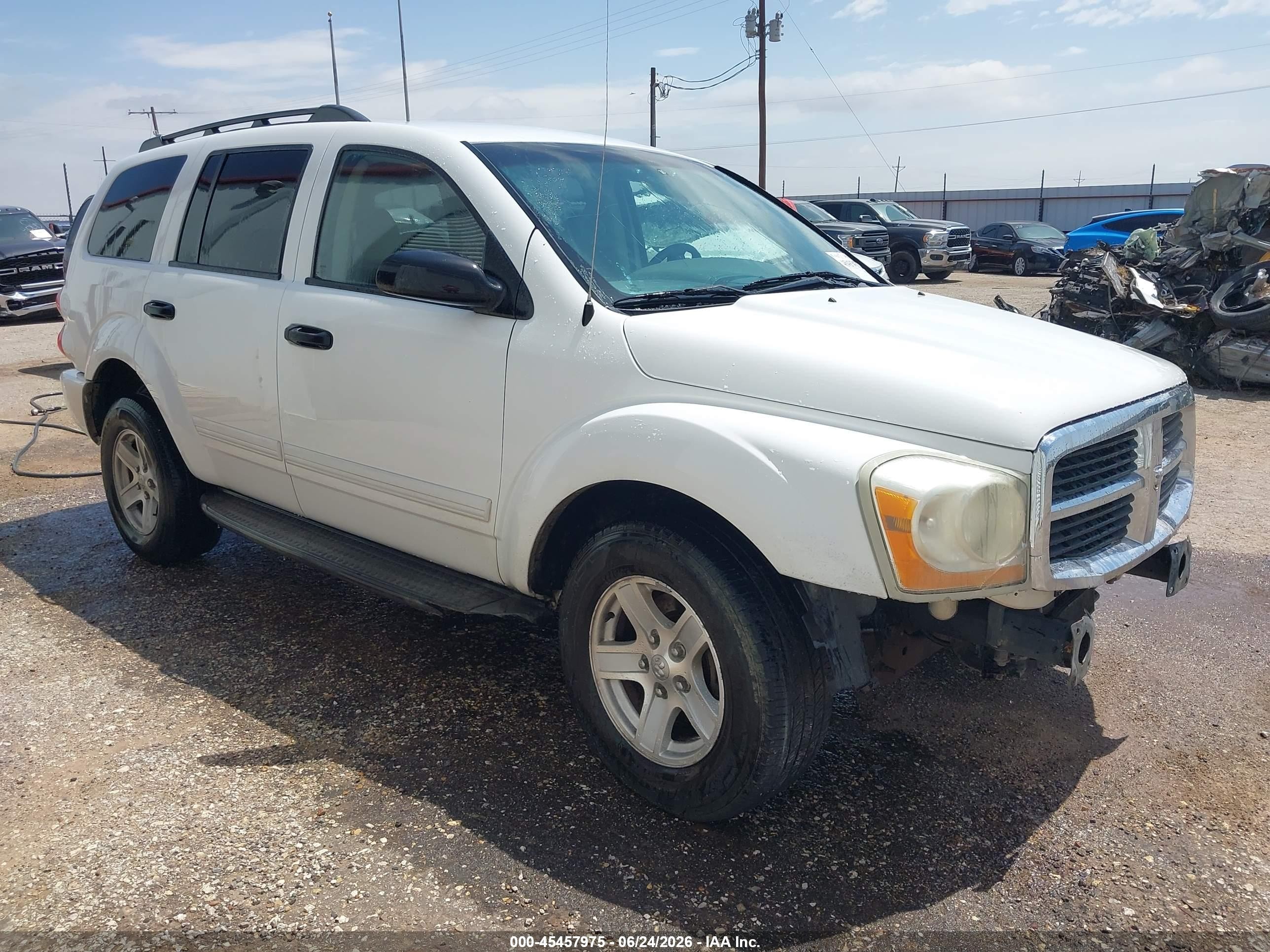 2005 Dodge Durango Slt White vin: 1D4HB48NX5F535753