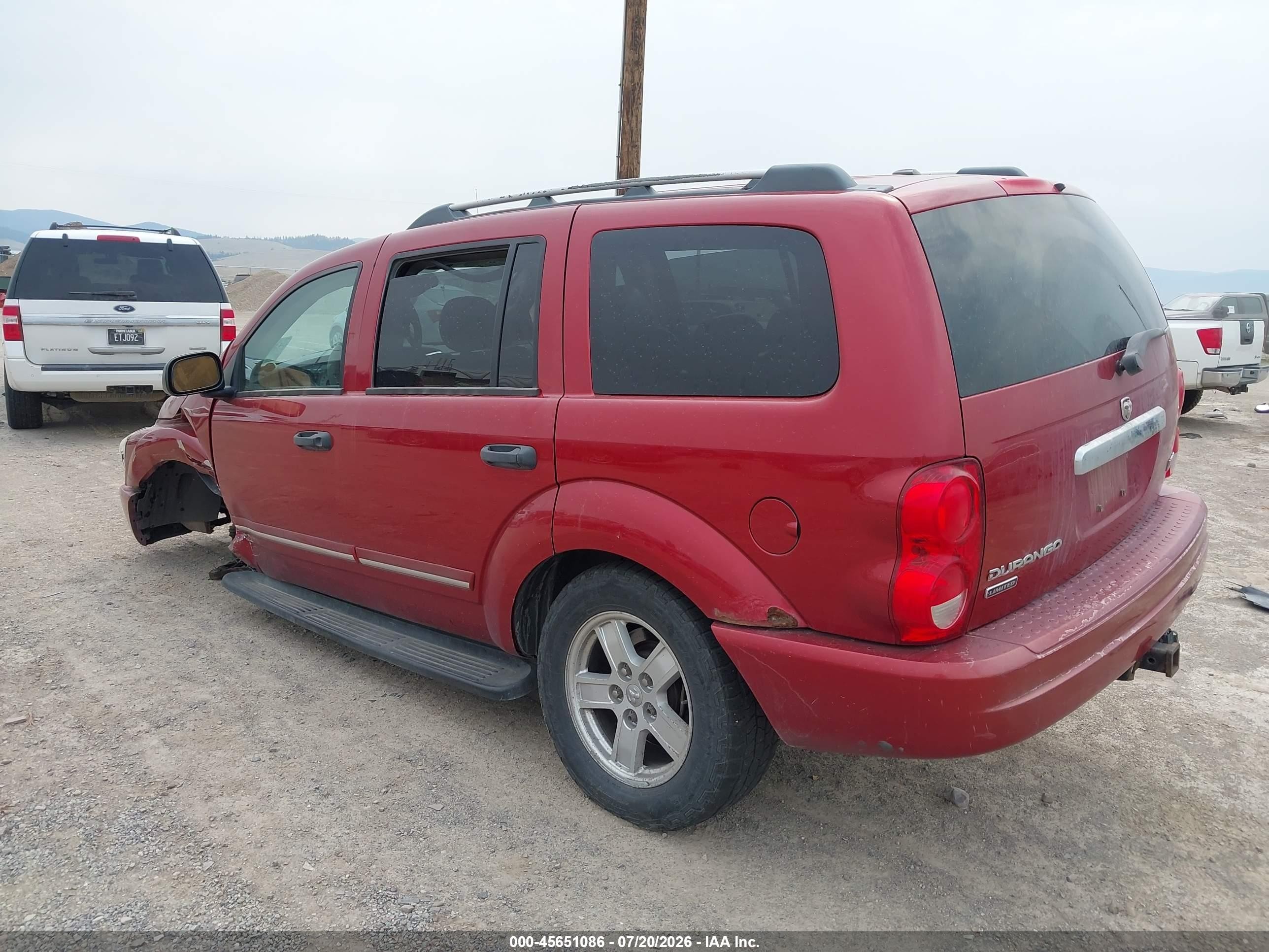 2006 Dodge Durango Limited Red vin: 1D4HB58296F127967