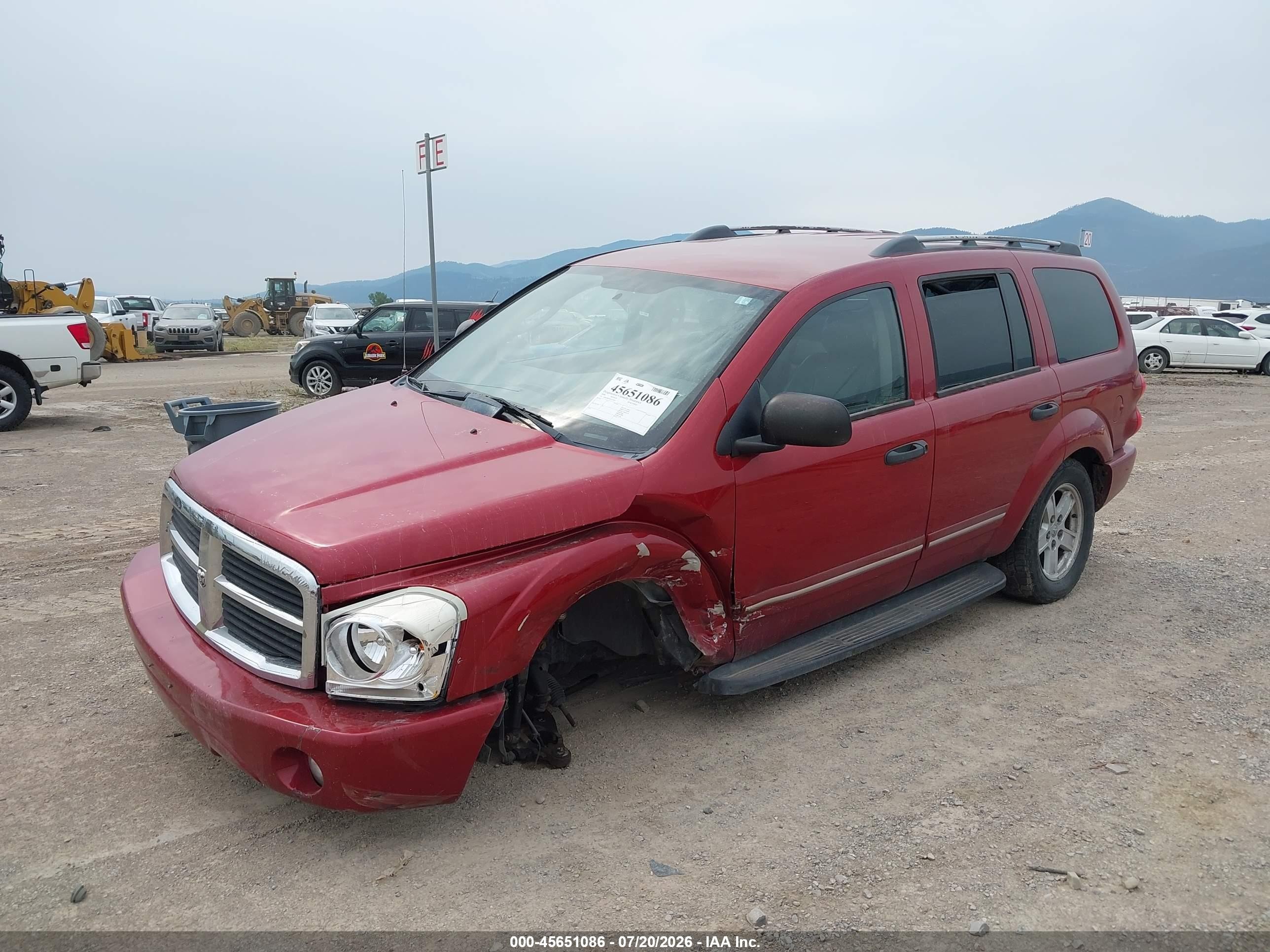 2006 Dodge Durango Limited Red vin: 1D4HB58296F127967