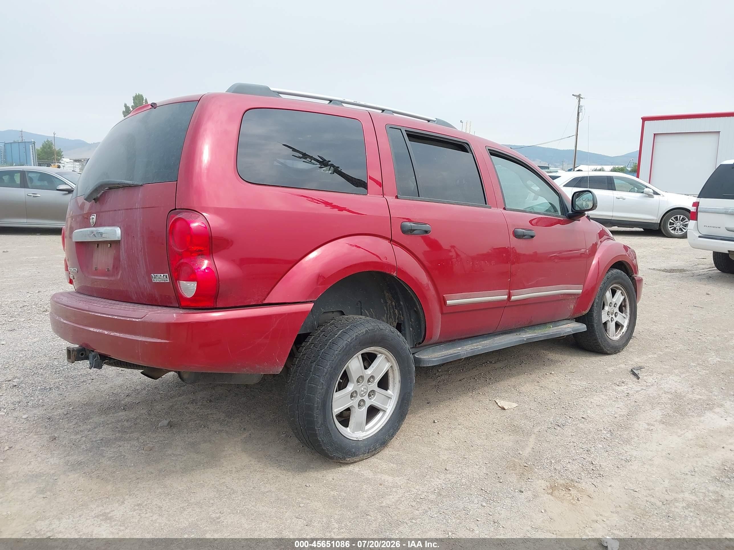 2006 Dodge Durango Limited Red vin: 1D4HB58296F127967