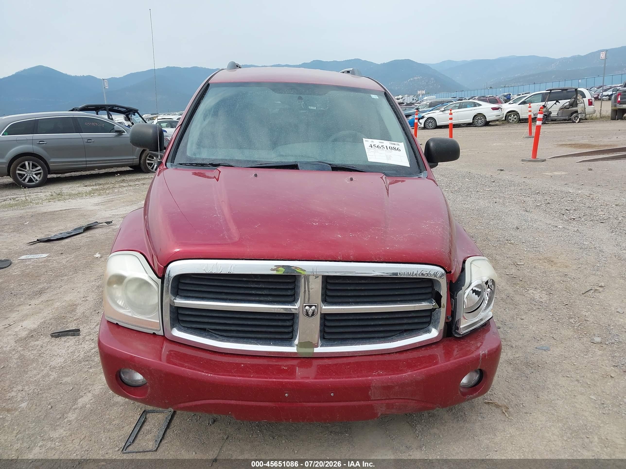 2006 Dodge Durango Limited Red vin: 1D4HB58296F127967