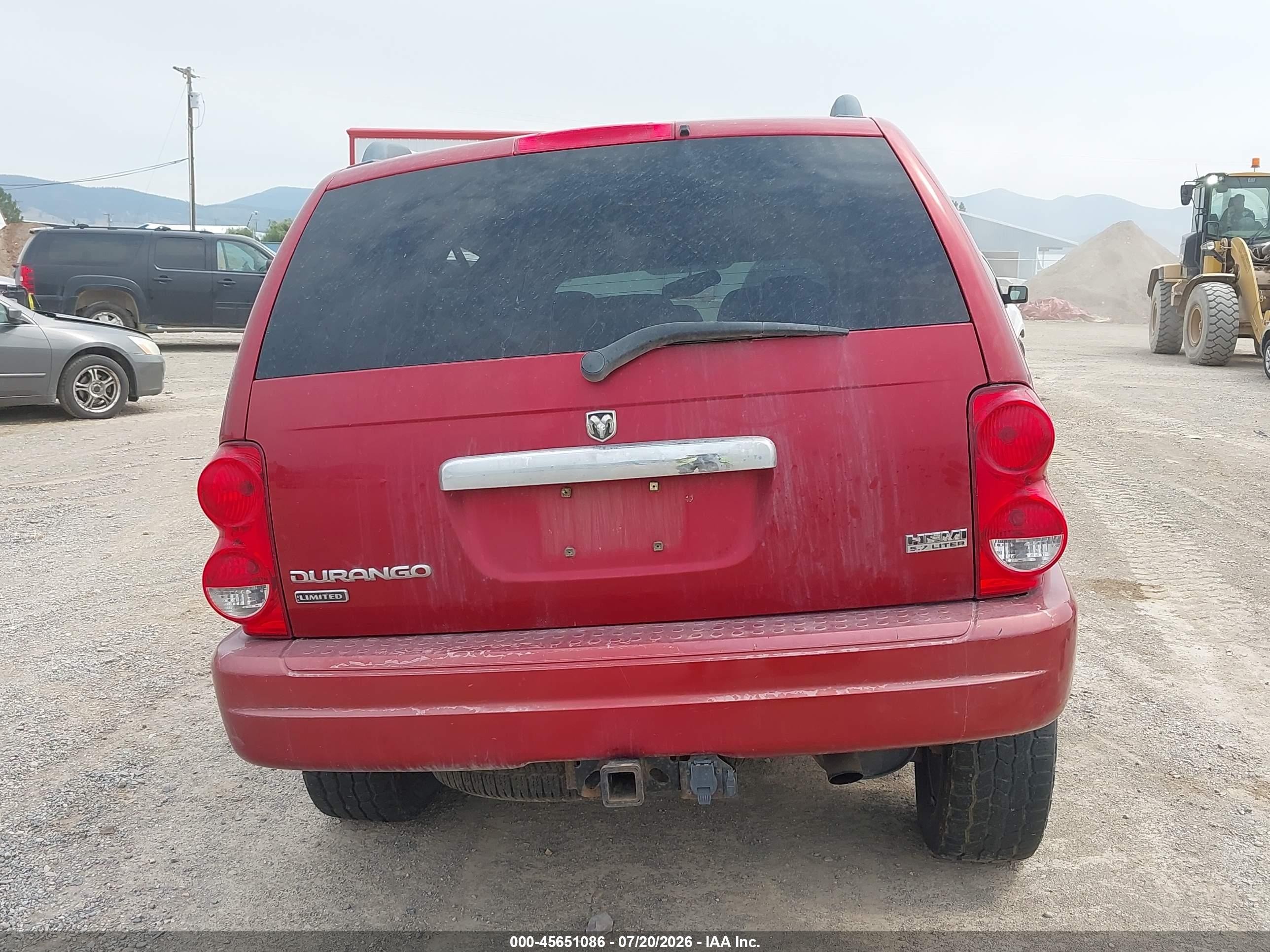 2006 Dodge Durango Limited Red vin: 1D4HB58296F127967