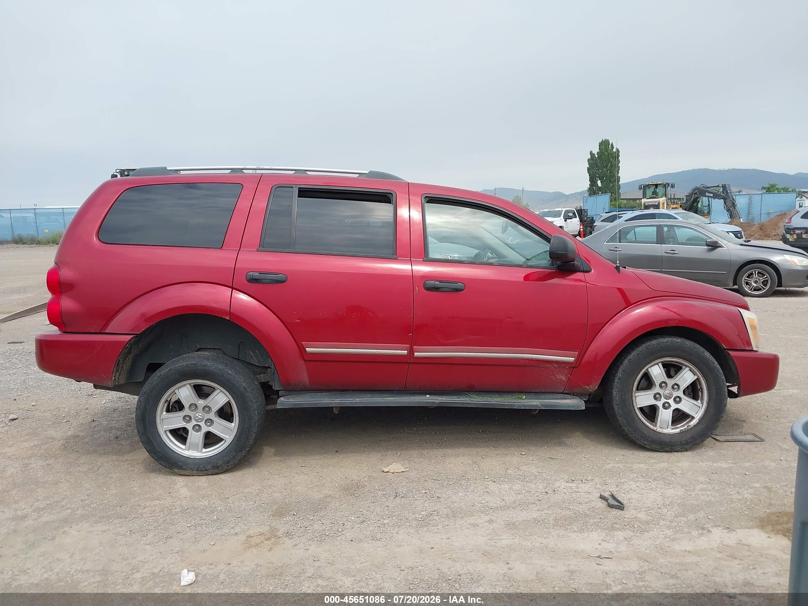 2006 Dodge Durango Limited Red vin: 1D4HB58296F127967