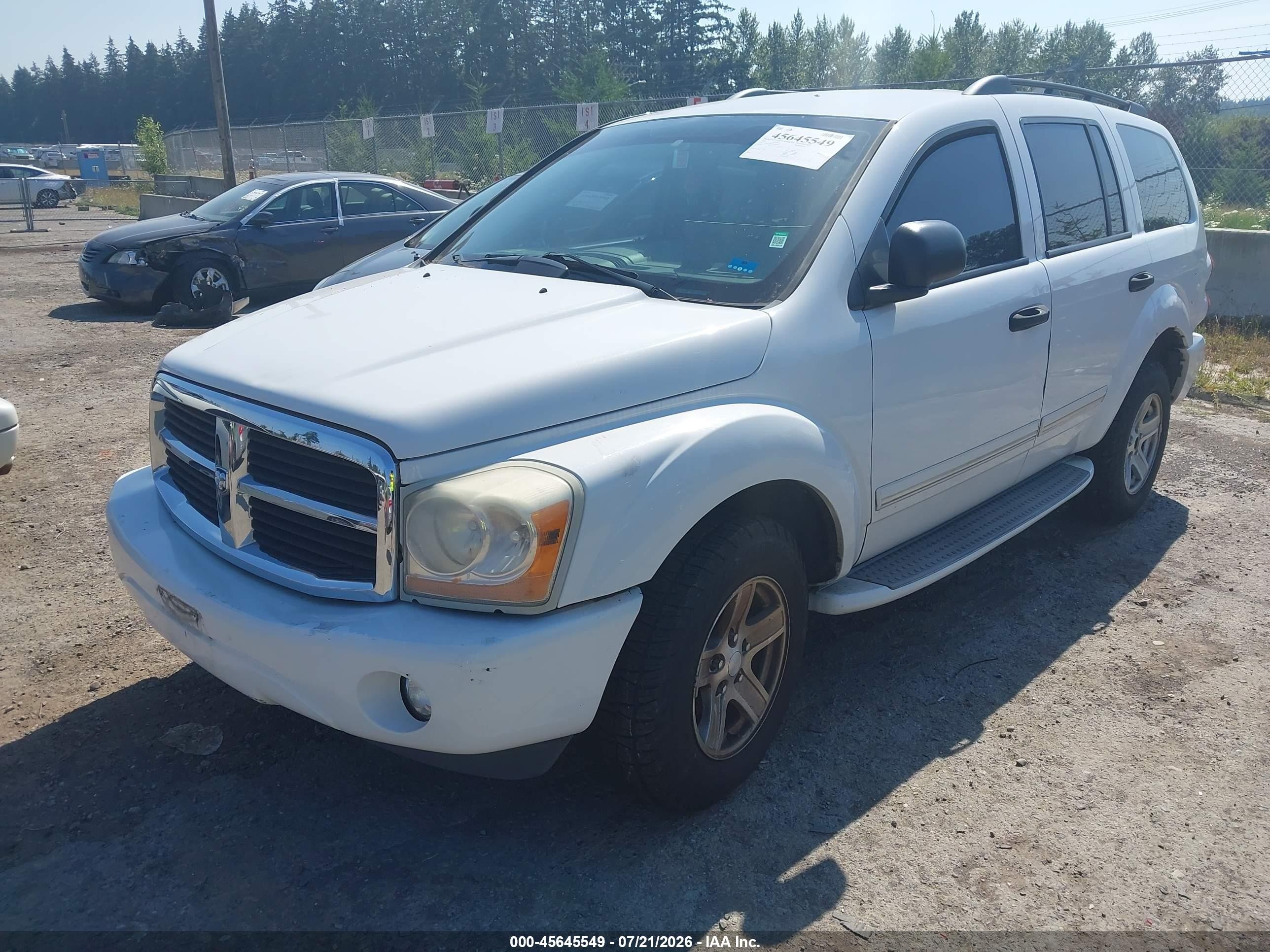 2005 Dodge Durango Limited White vin: 1D4HB58D25F505711