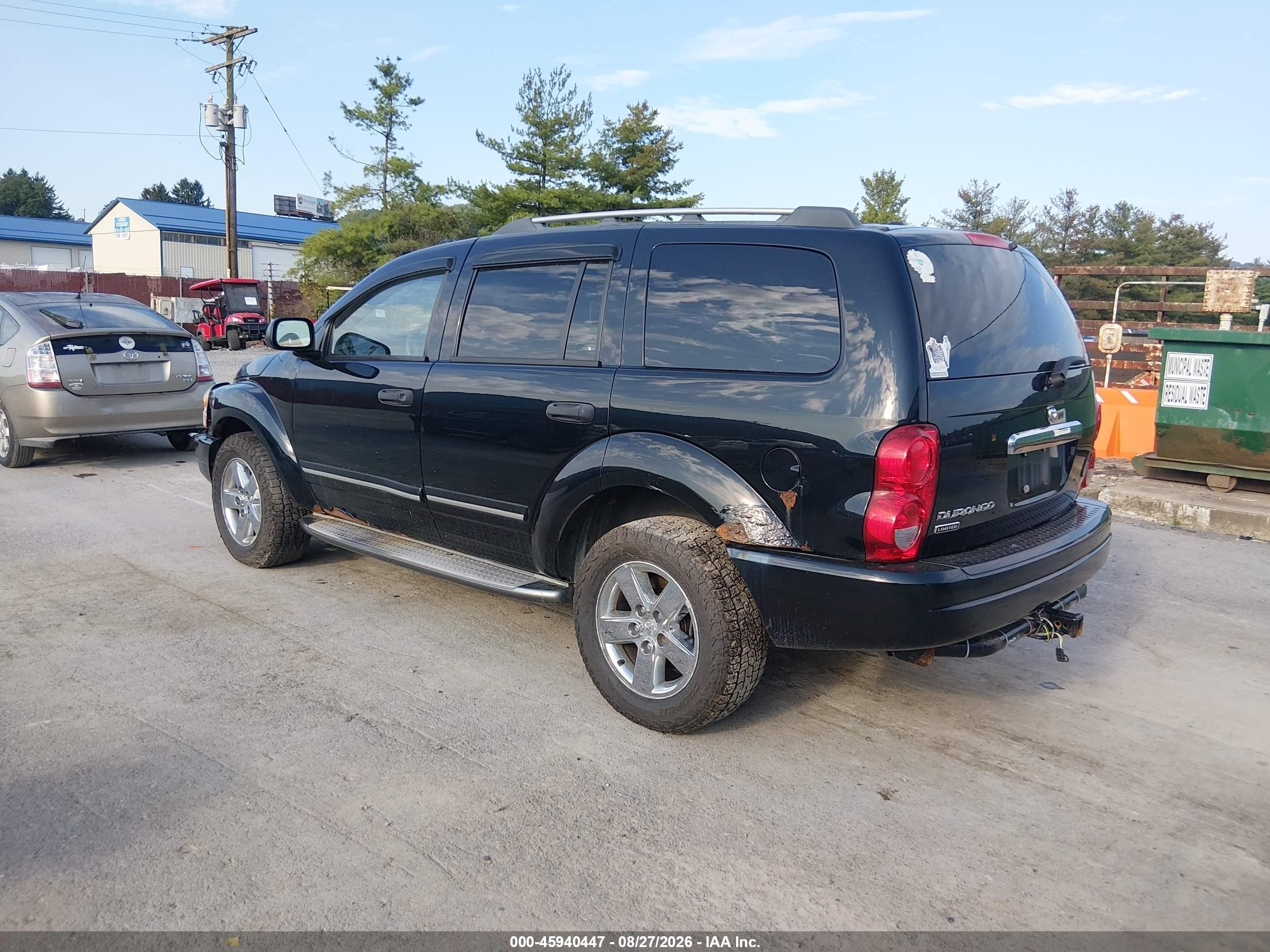 2006 Dodge Durango Limited Black vin: 1D4HB58N06F135188
