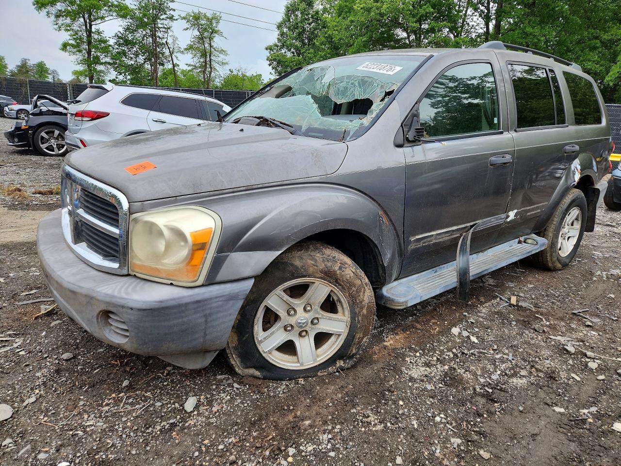 2005 Dodge Durango Gray vin: 1D4HD38K95F506173