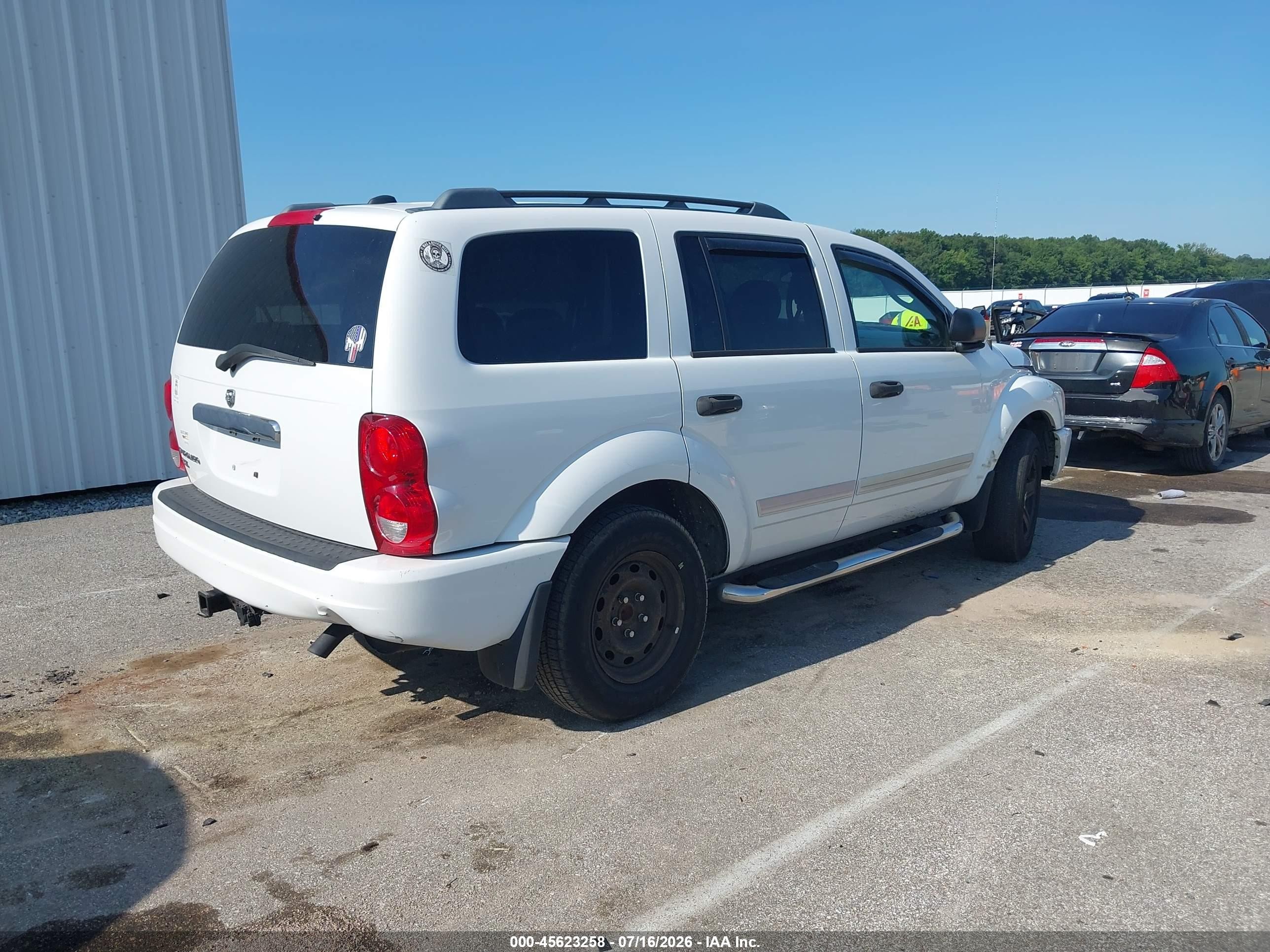 2005 Dodge Durango Slt White vin: 1D4HD48N15F587296