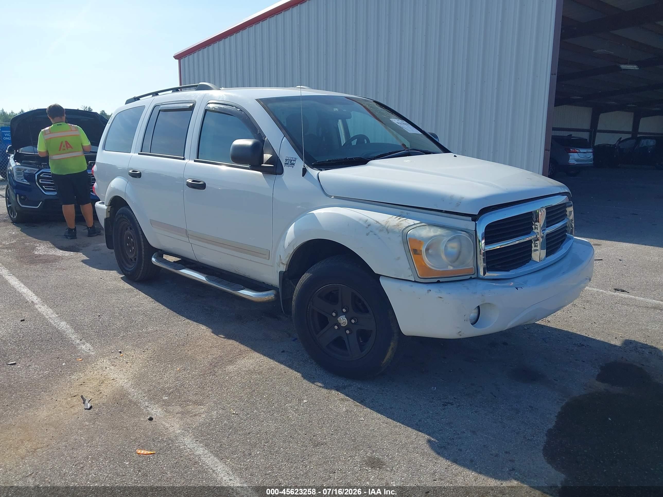 2005 Dodge Durango Slt White vin: 1D4HD48N15F587296