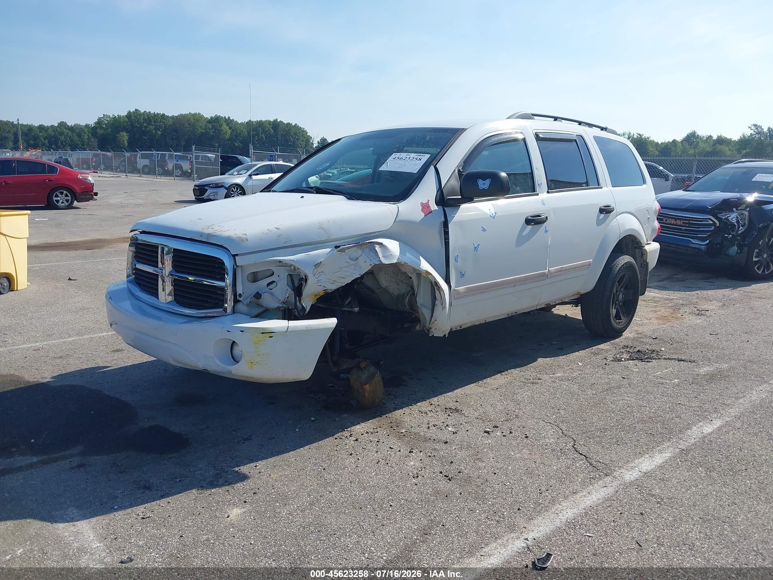 2005 Dodge Durango Slt White vin: 1D4HD48N15F587296