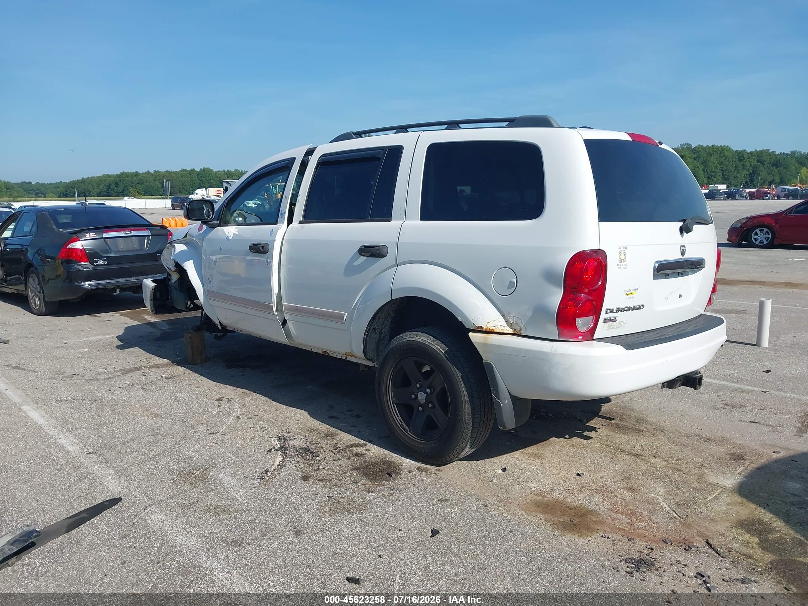 2005 Dodge Durango Slt White vin: 1D4HD48N15F587296