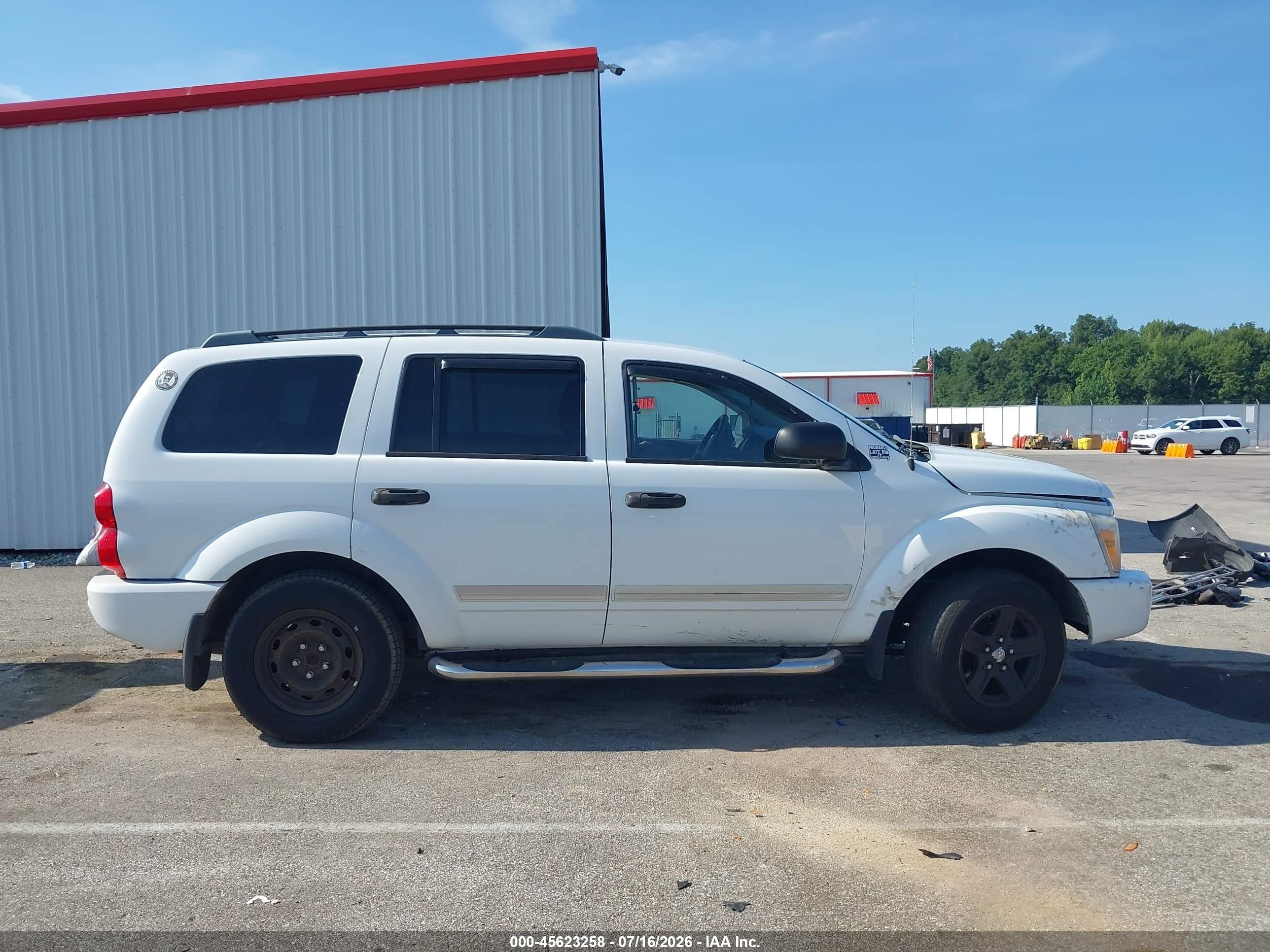 2005 Dodge Durango Slt White vin: 1D4HD48N15F587296