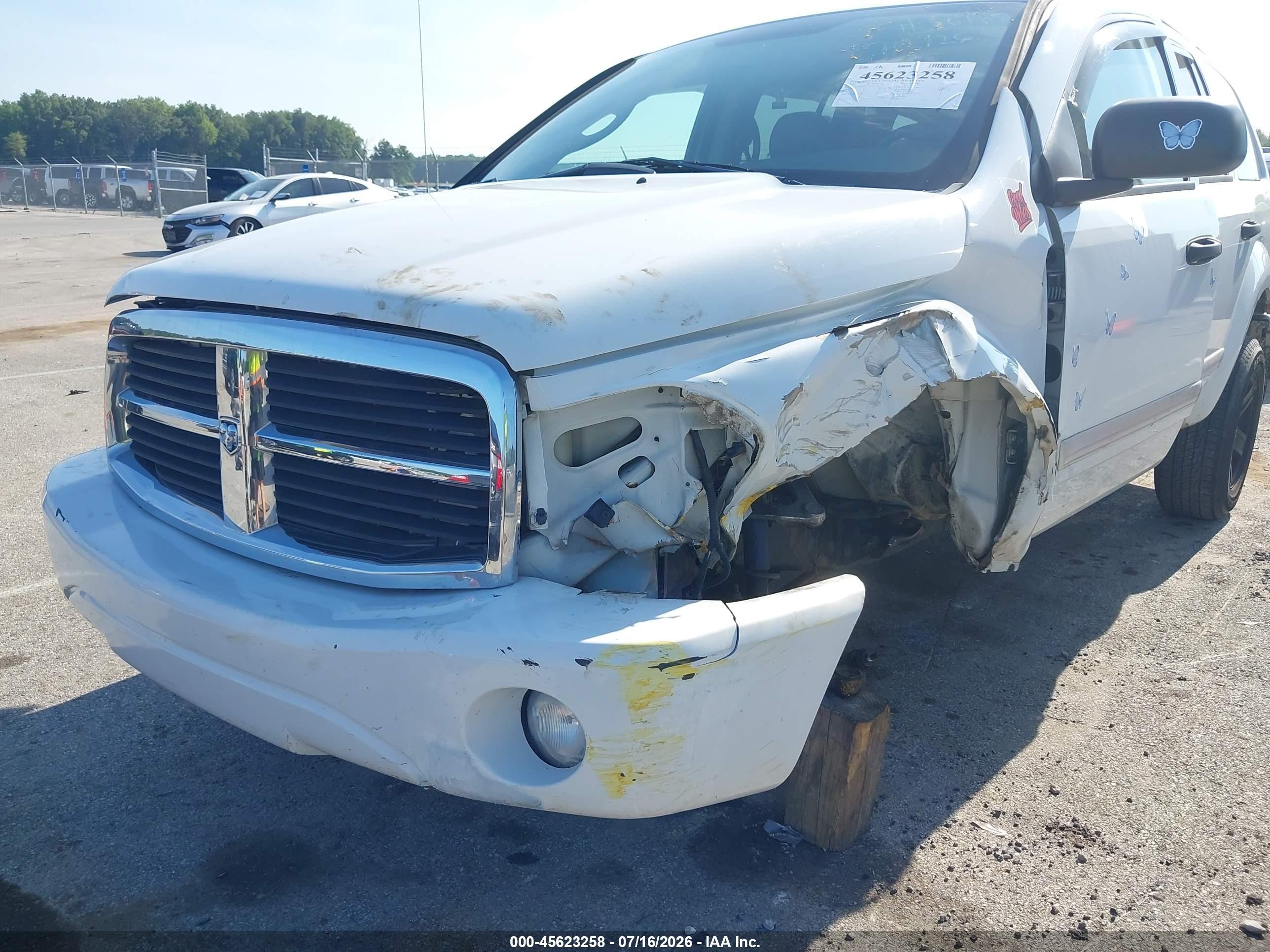 2005 Dodge Durango Slt White vin: 1D4HD48N15F587296