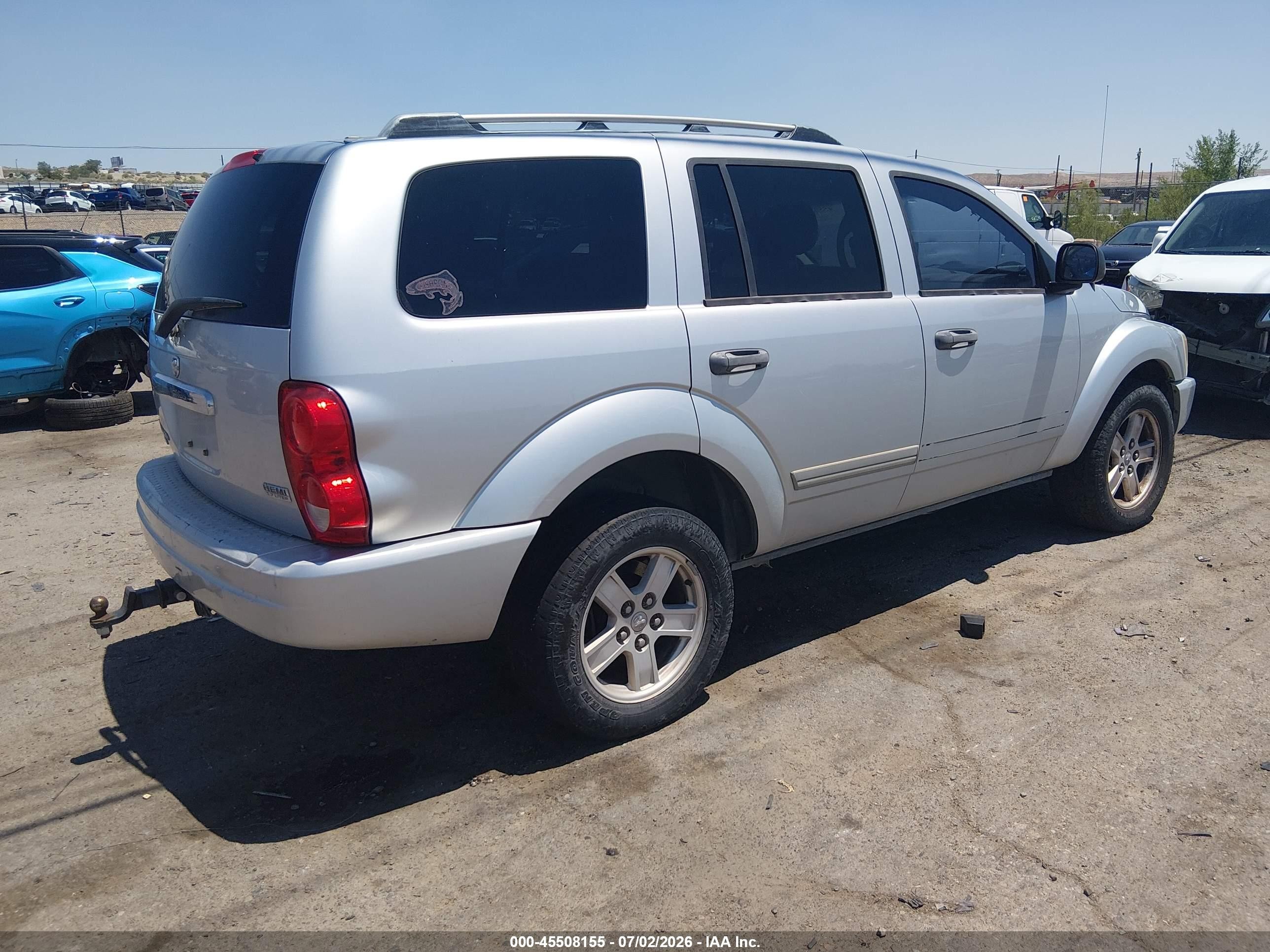 2006 Dodge Durango Limited Silver vin: 1D4HD58276F108358
