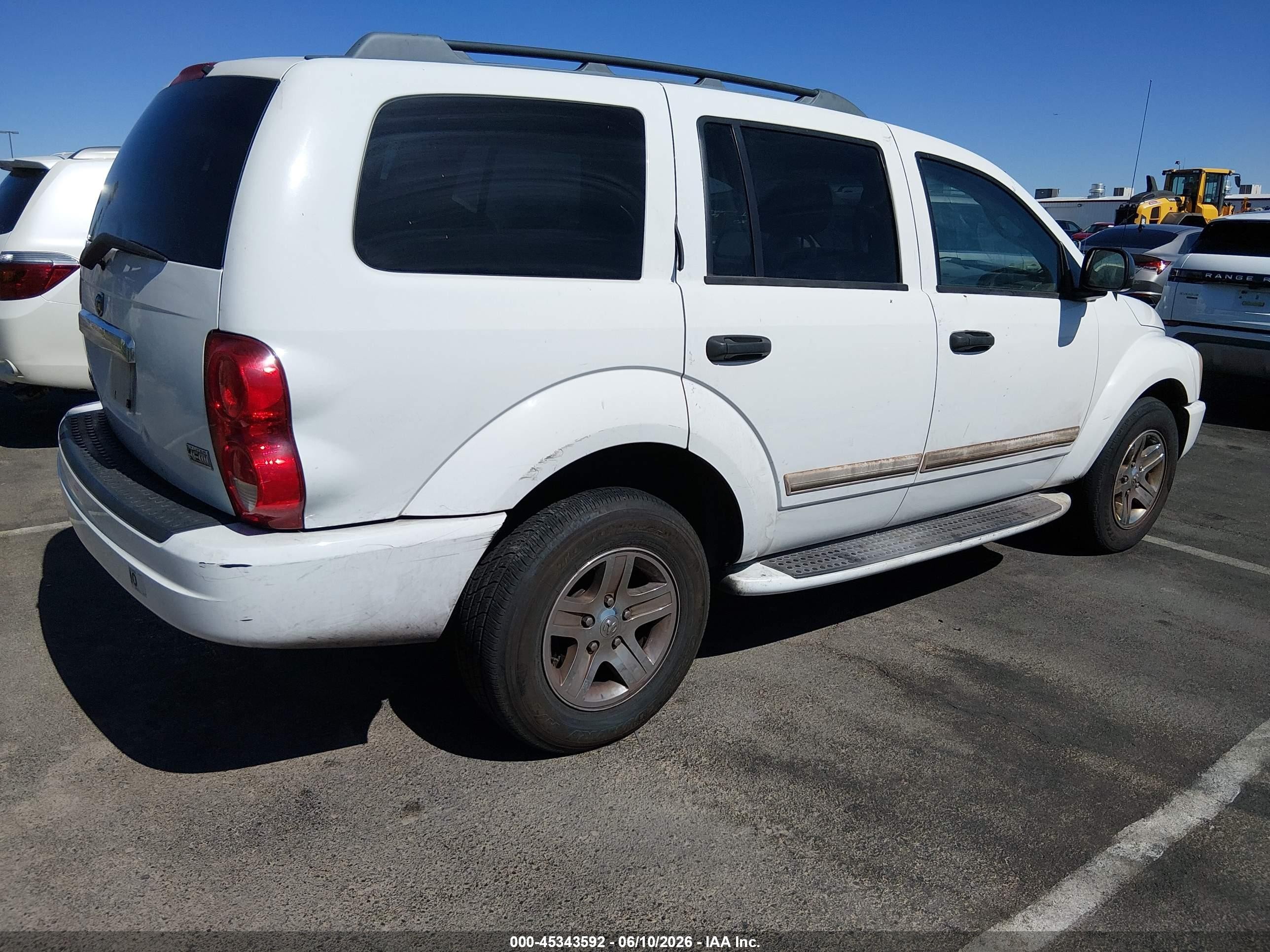 2005 Dodge Durango Limited White vin: 1D4HD58D05F622732