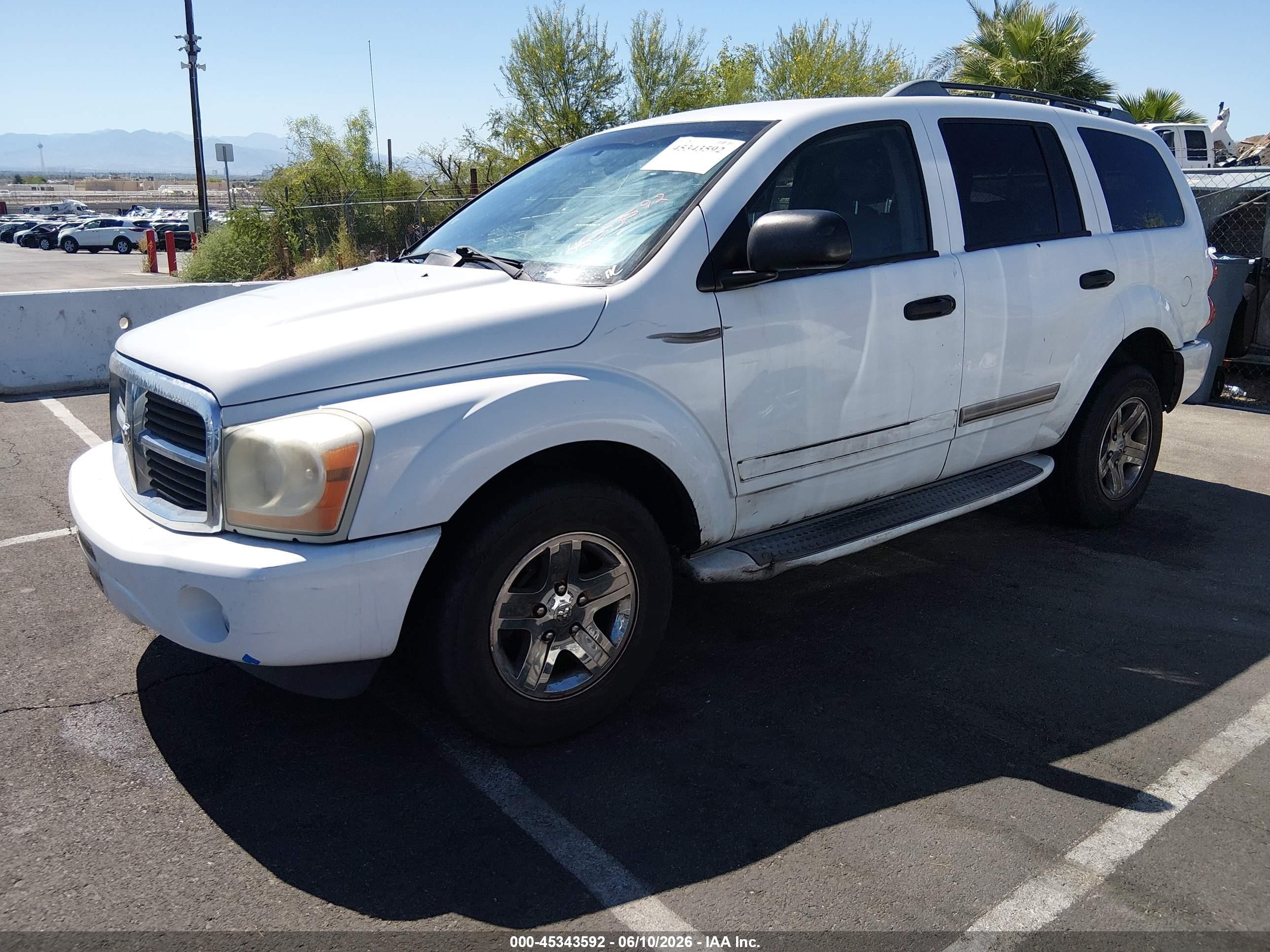 2005 Dodge Durango Limited White vin: 1D4HD58D05F622732