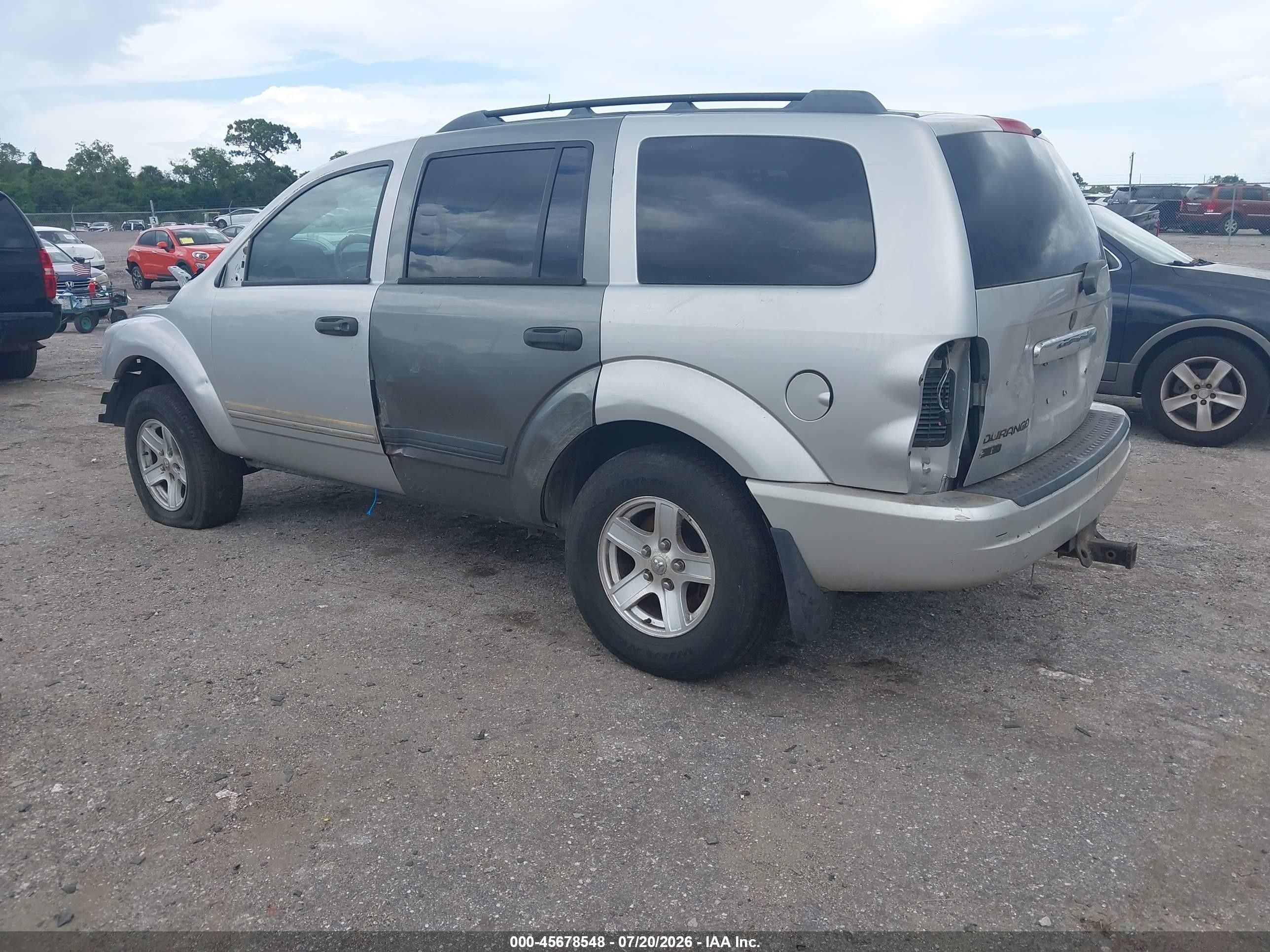 2005 Dodge Durango Limited Silver vin: 1D4HD58D65F518214