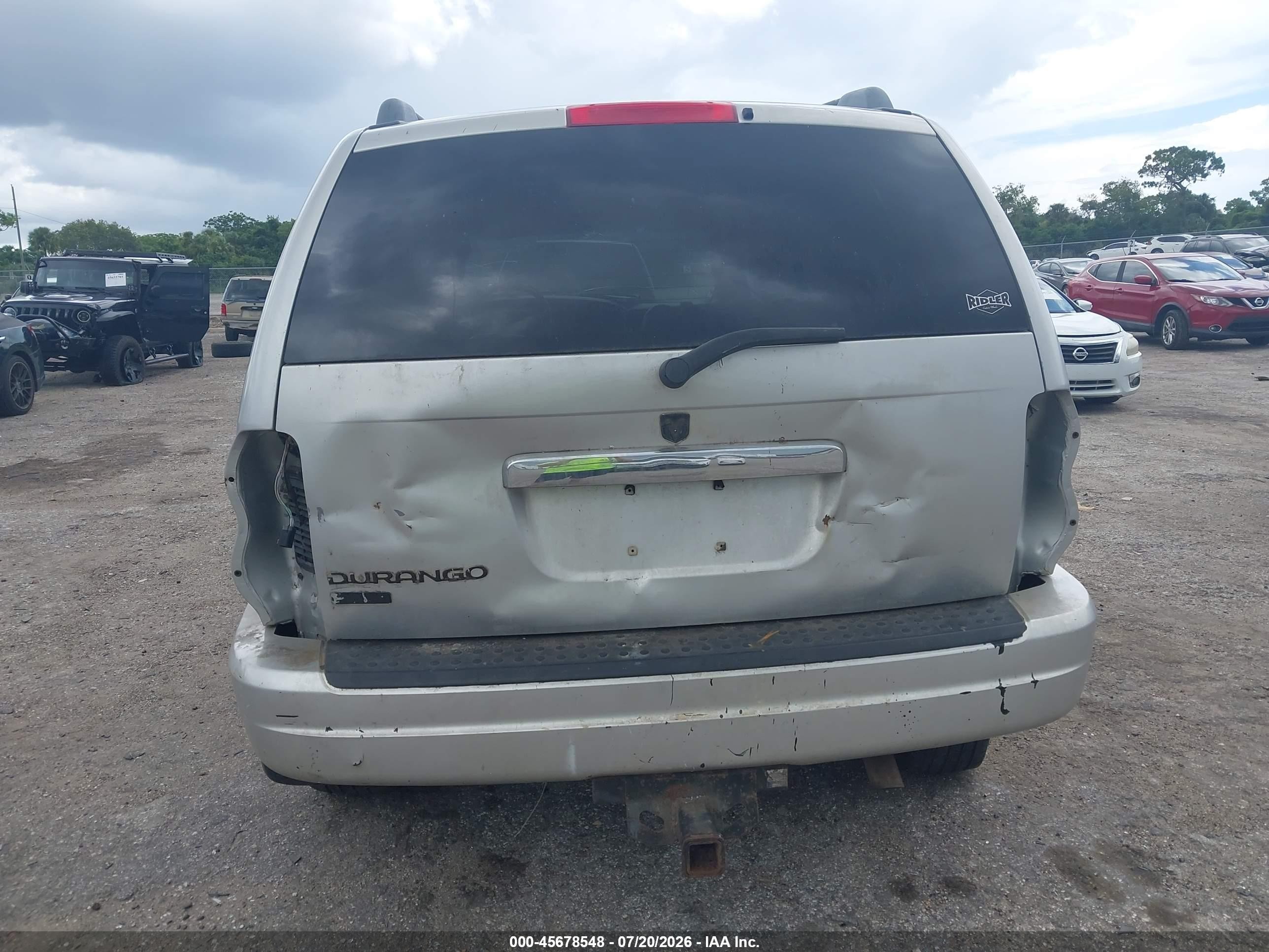 2005 Dodge Durango Limited Silver vin: 1D4HD58D65F518214