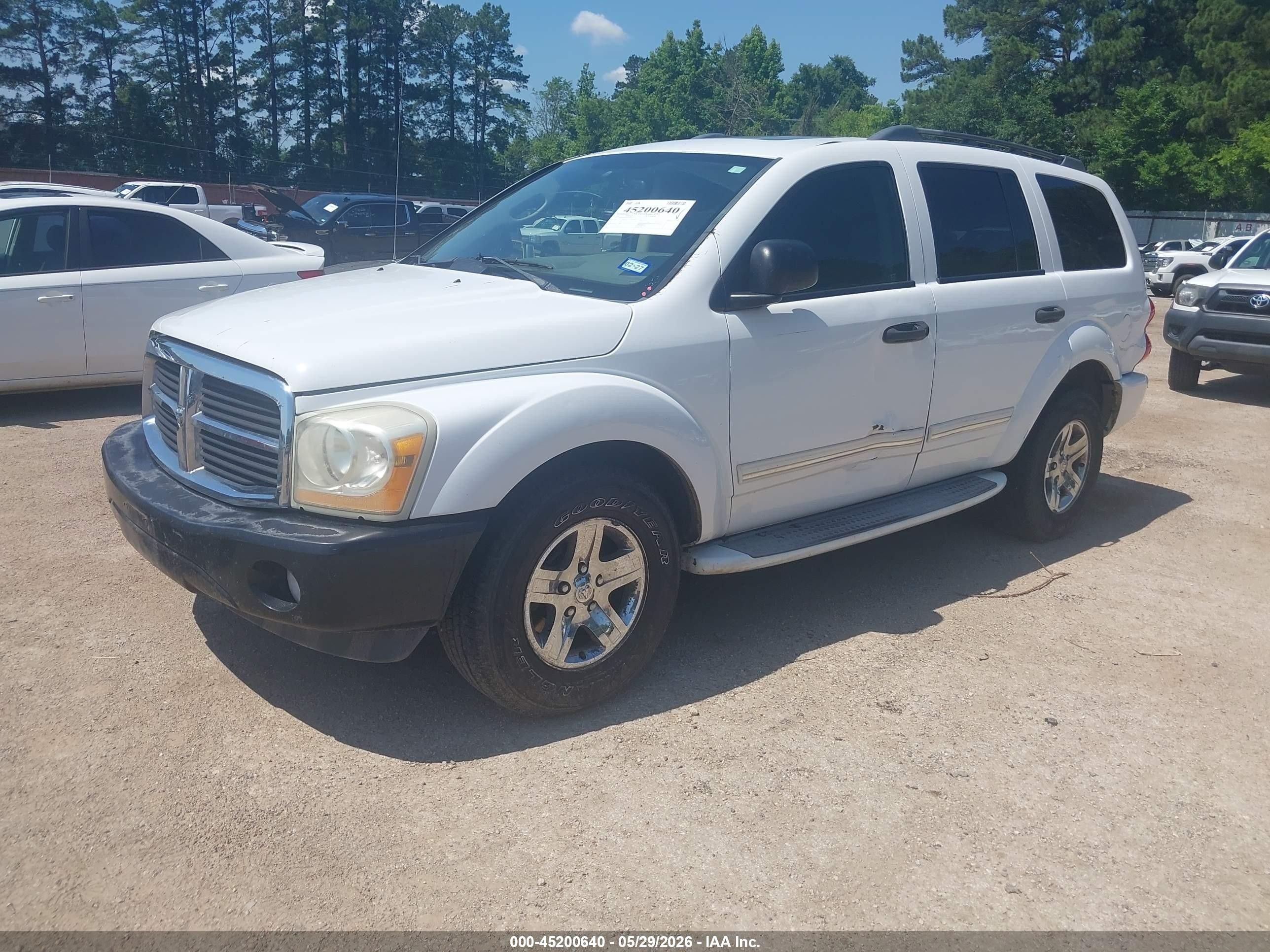 2004 Dodge Durango Limited White vin: 1D4HD58N74F138340
