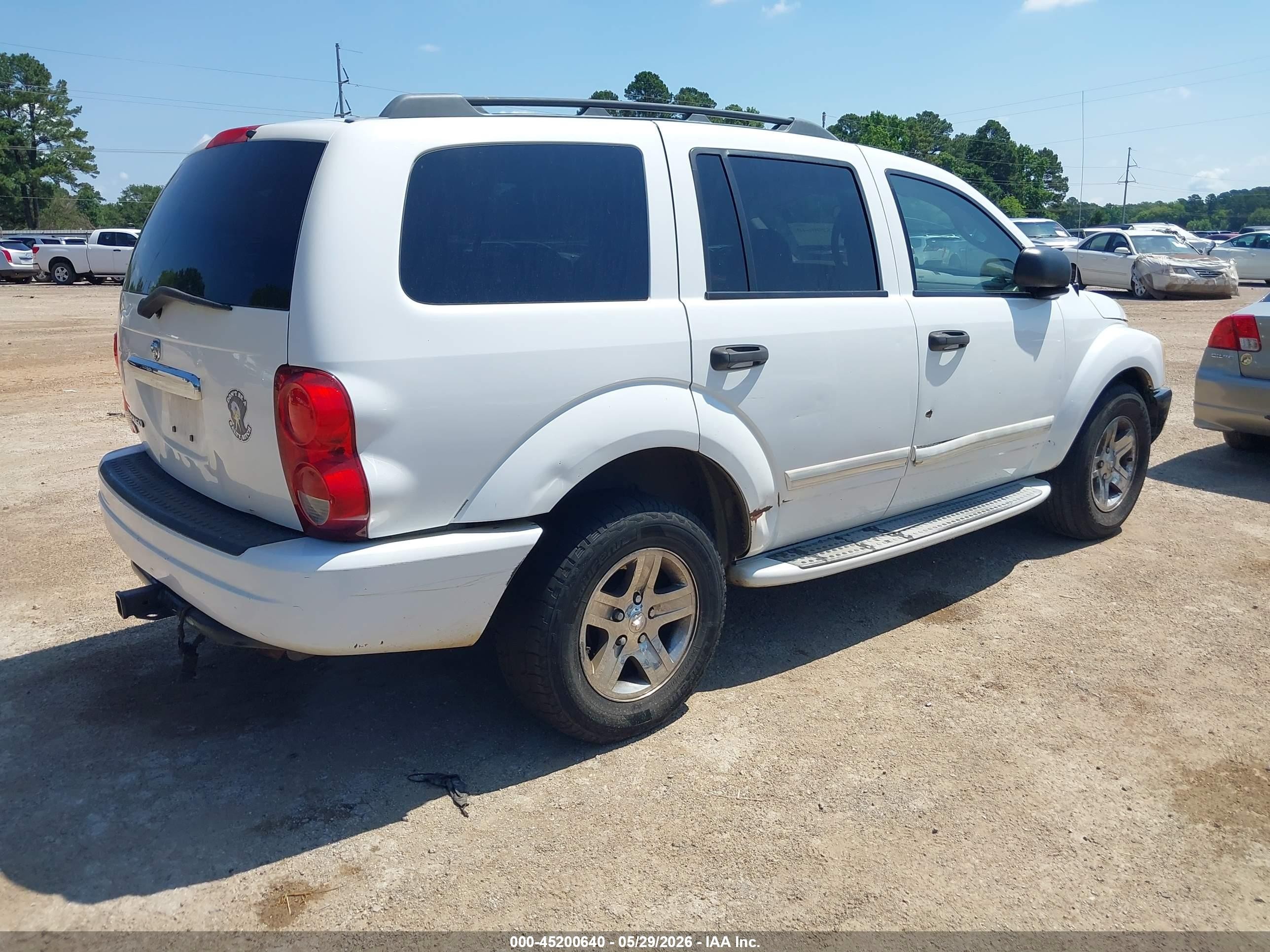 2004 Dodge Durango Limited White vin: 1D4HD58N74F138340