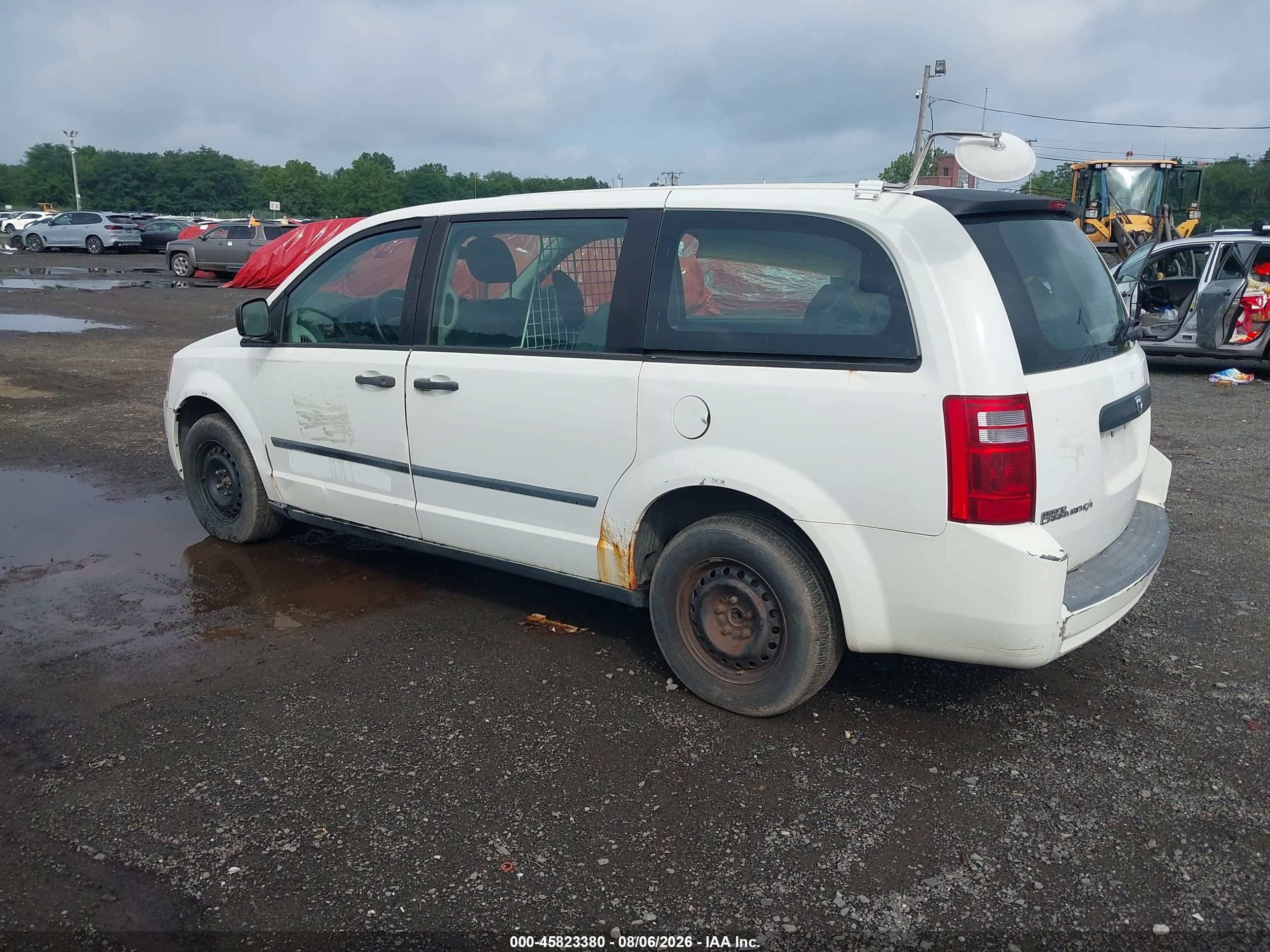 2008 Dodge Grand Caravan Cv White vin: 1D4HN11H08B186432