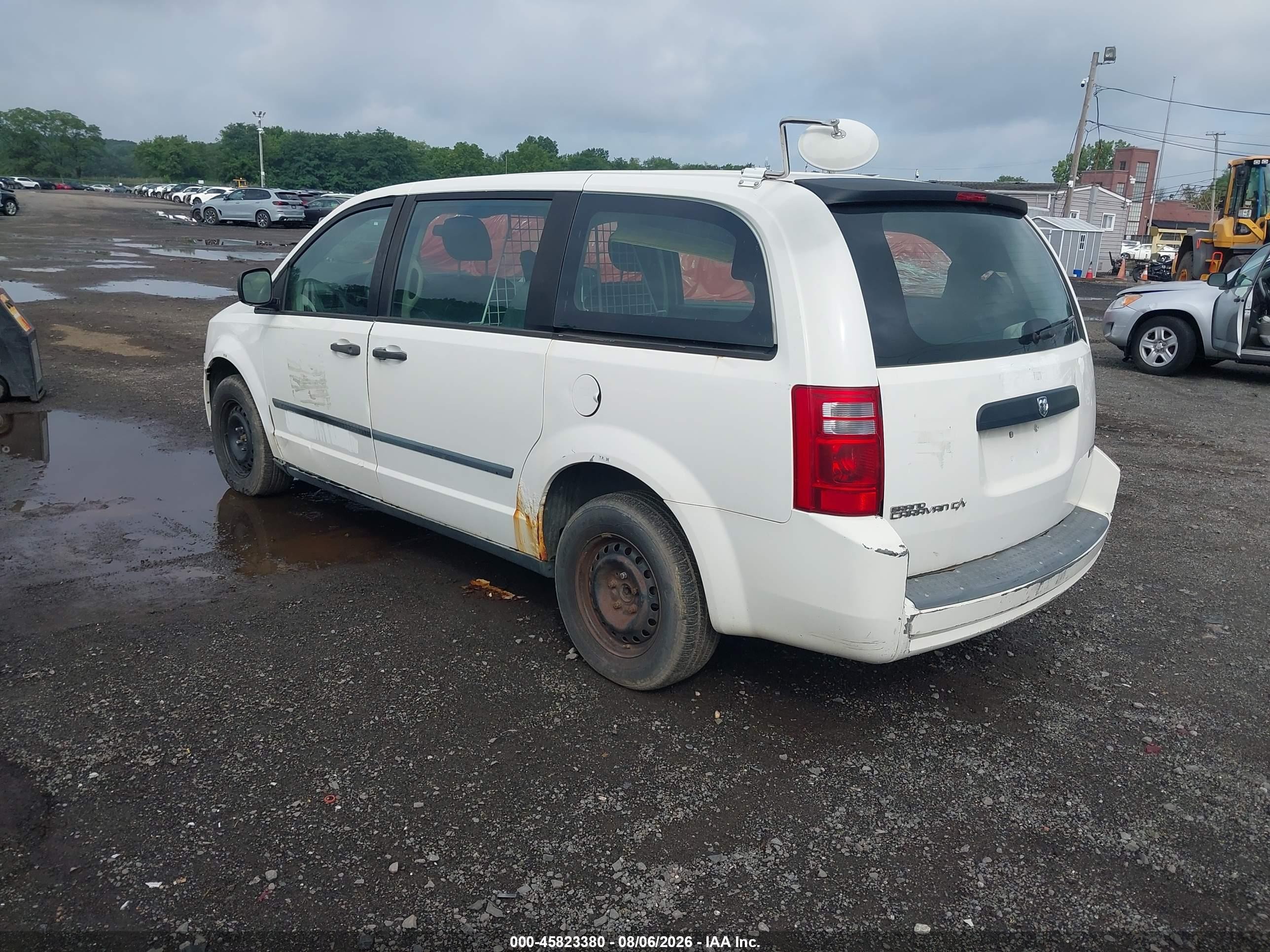 2008 Dodge Grand Caravan Cv White vin: 1D4HN11H08B186432