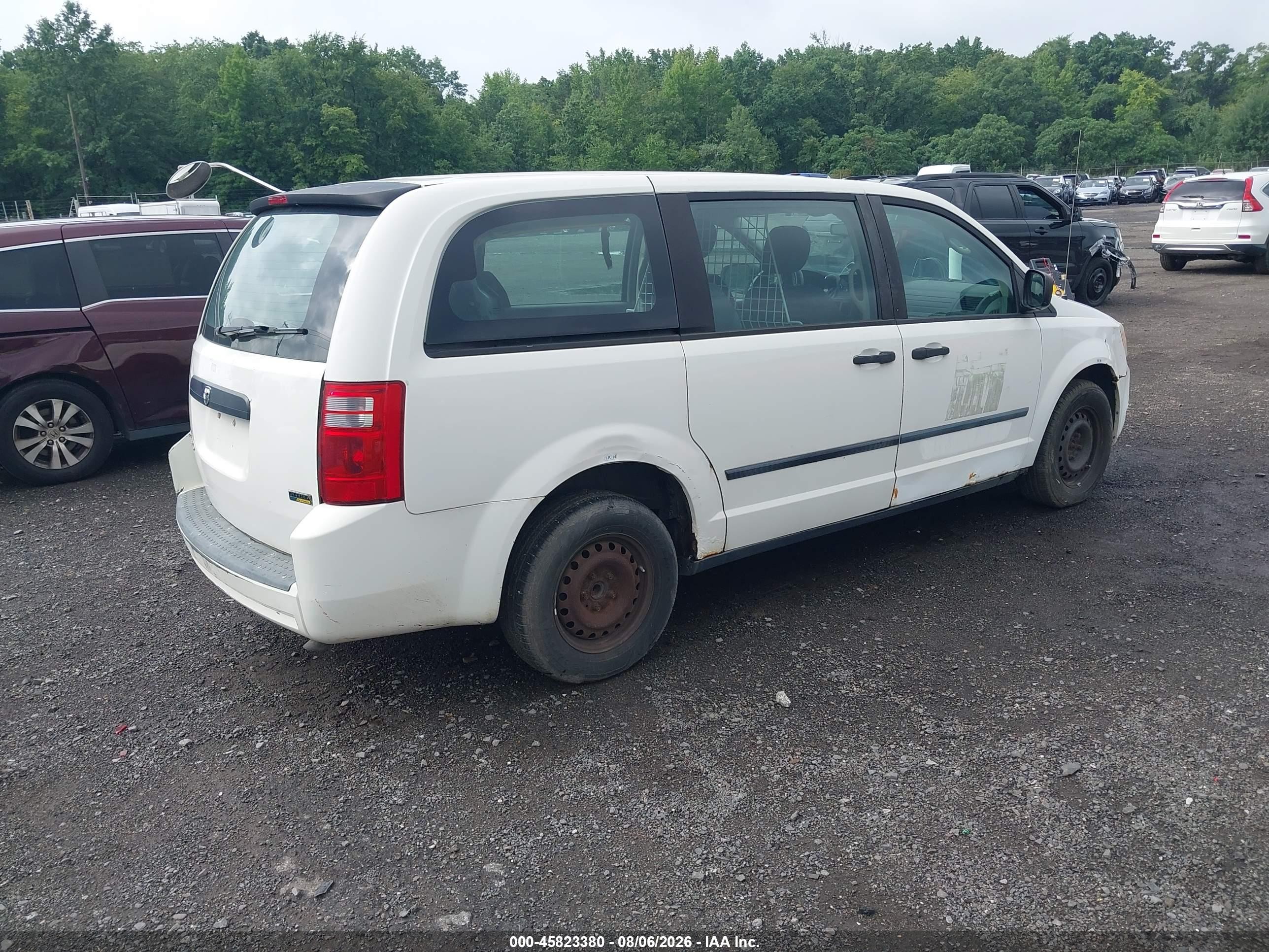 2008 Dodge Grand Caravan Cv White vin: 1D4HN11H08B186432