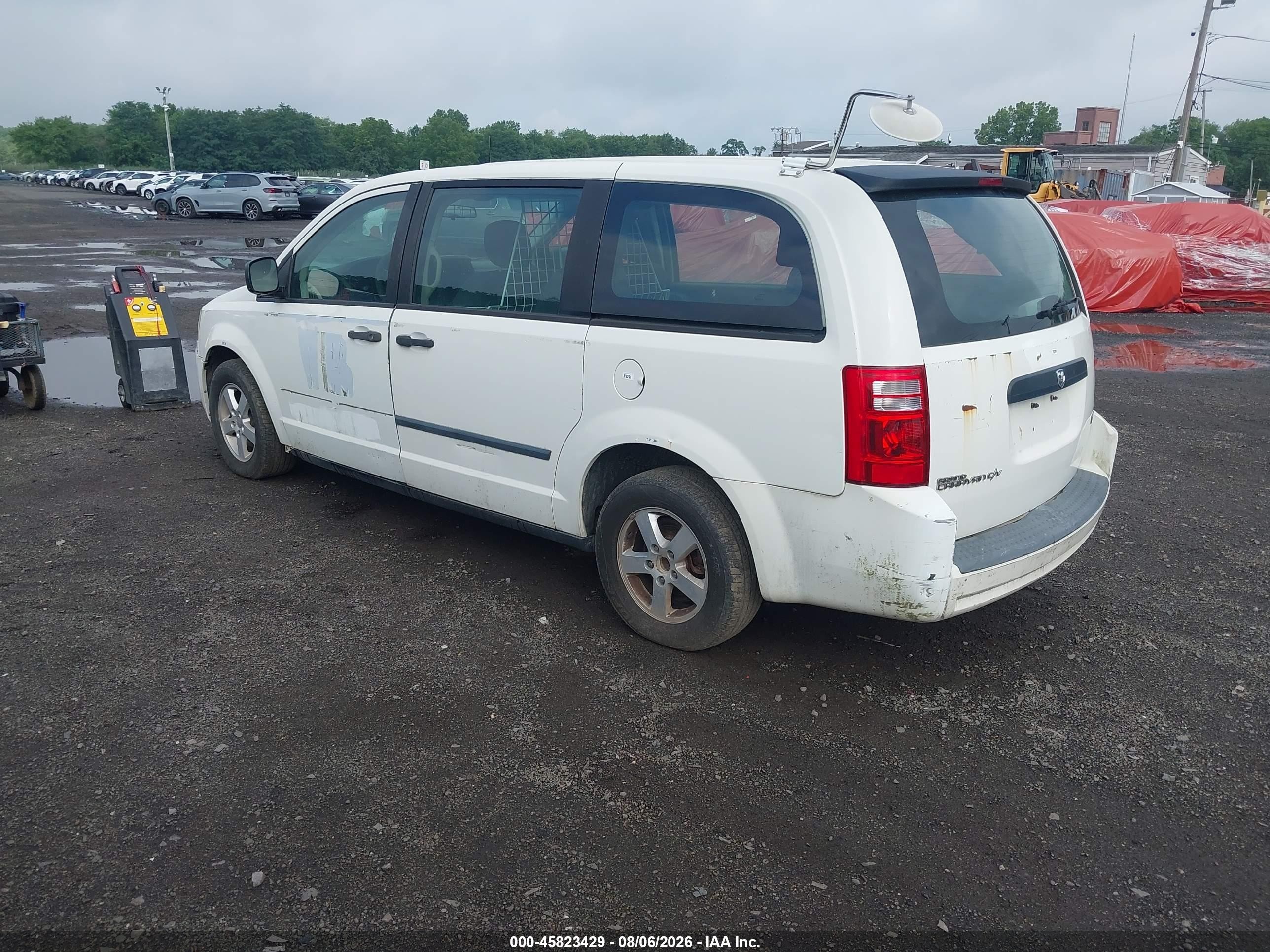 2008 Dodge Grand Caravan Cv White vin: 1D4HN11H68B186435