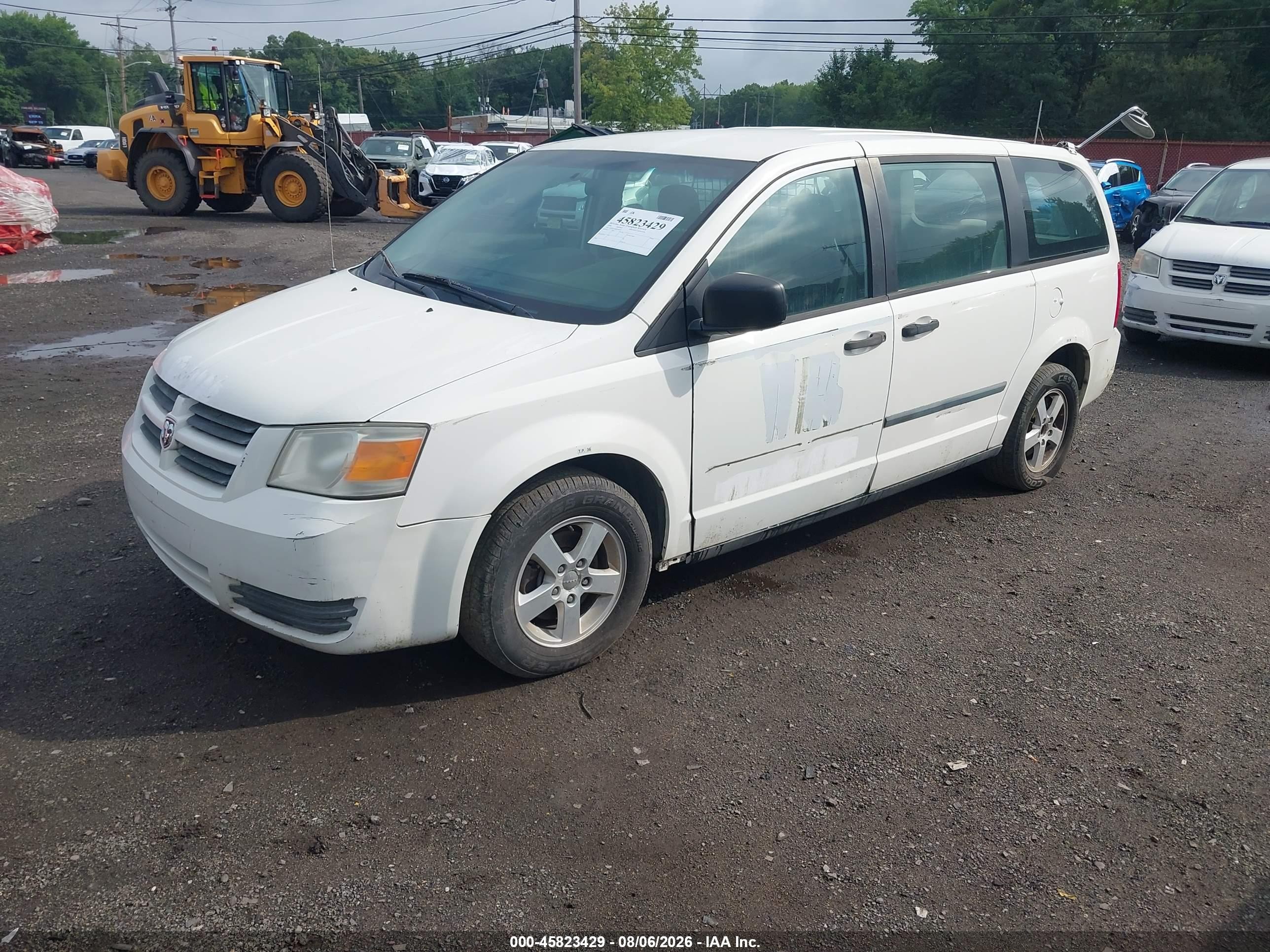 2008 Dodge Grand Caravan Cv White vin: 1D4HN11H68B186435