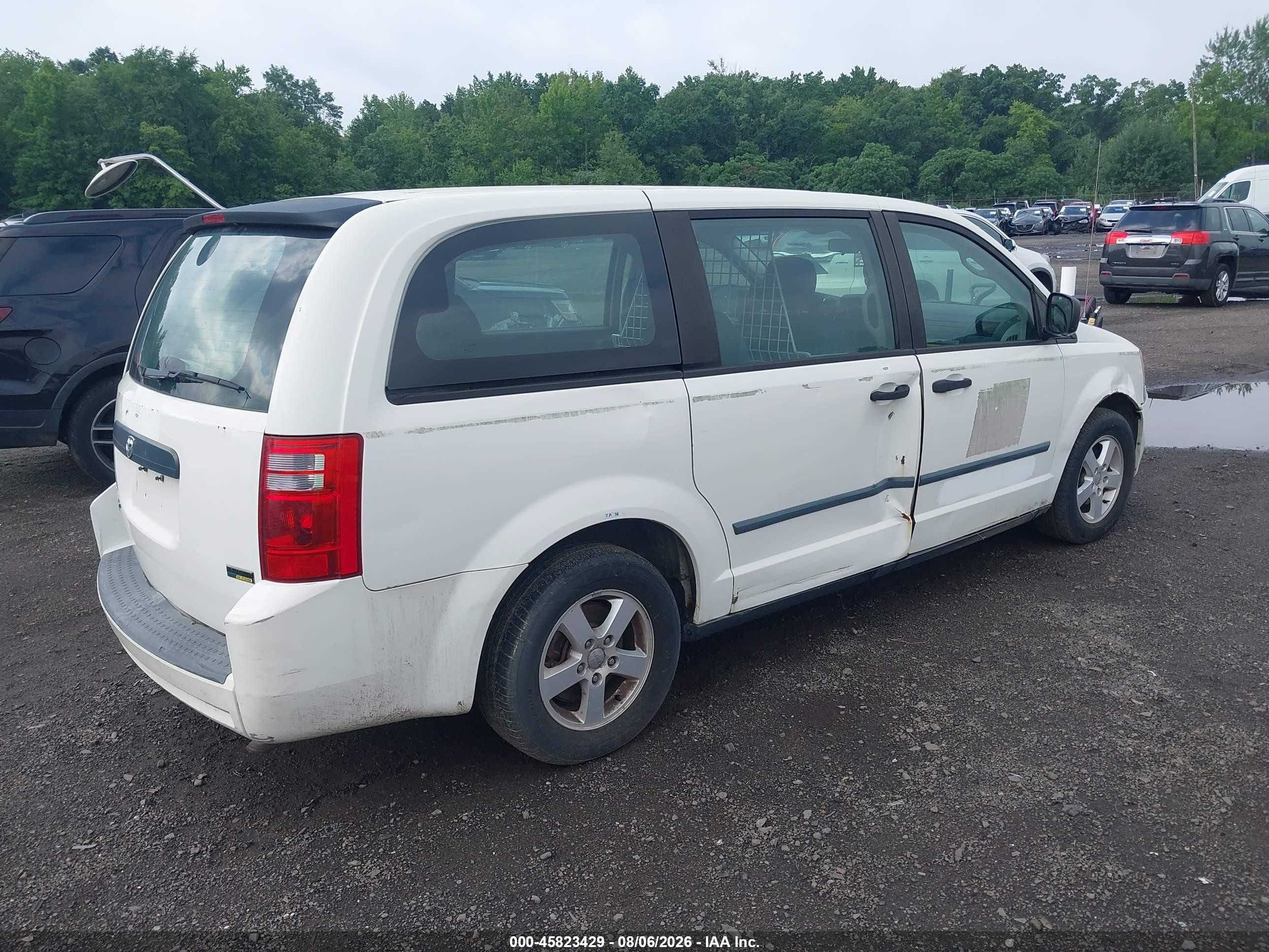 2008 Dodge Grand Caravan Cv White vin: 1D4HN11H68B186435